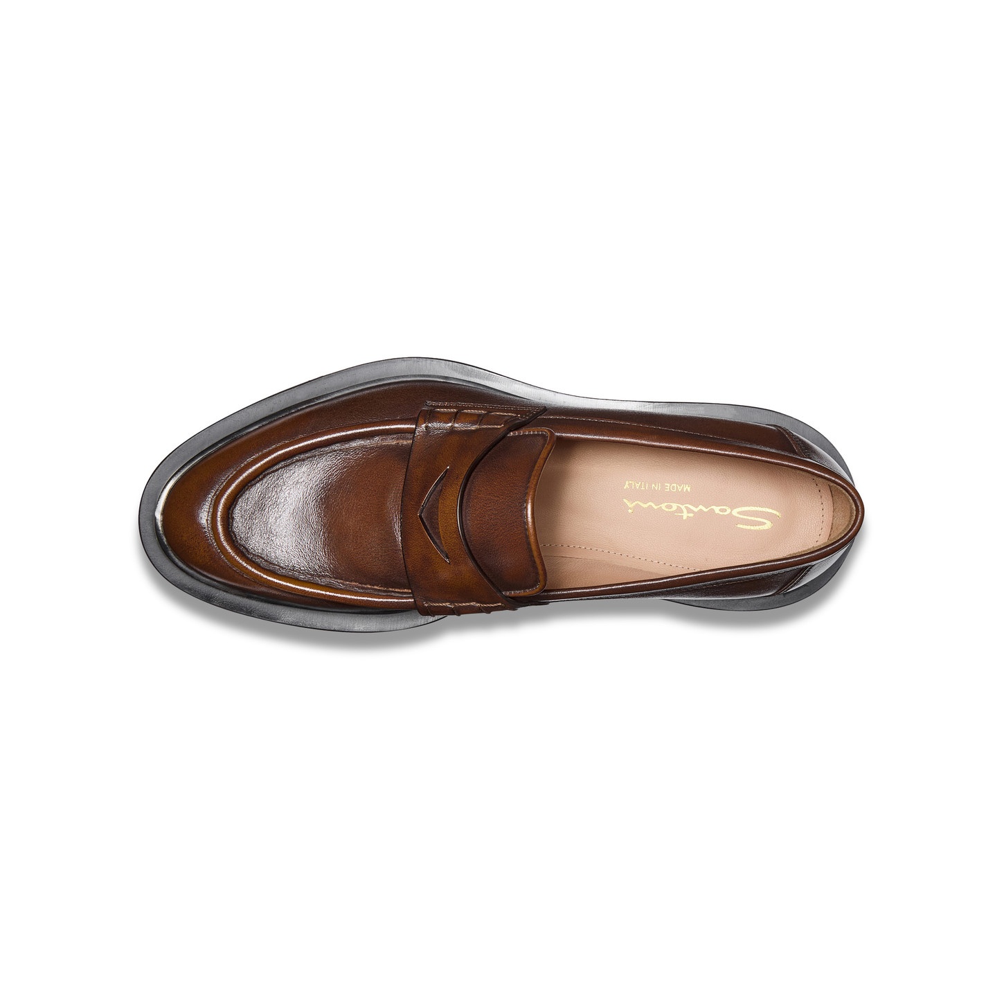 Women’s brown leather penny loafer - 4