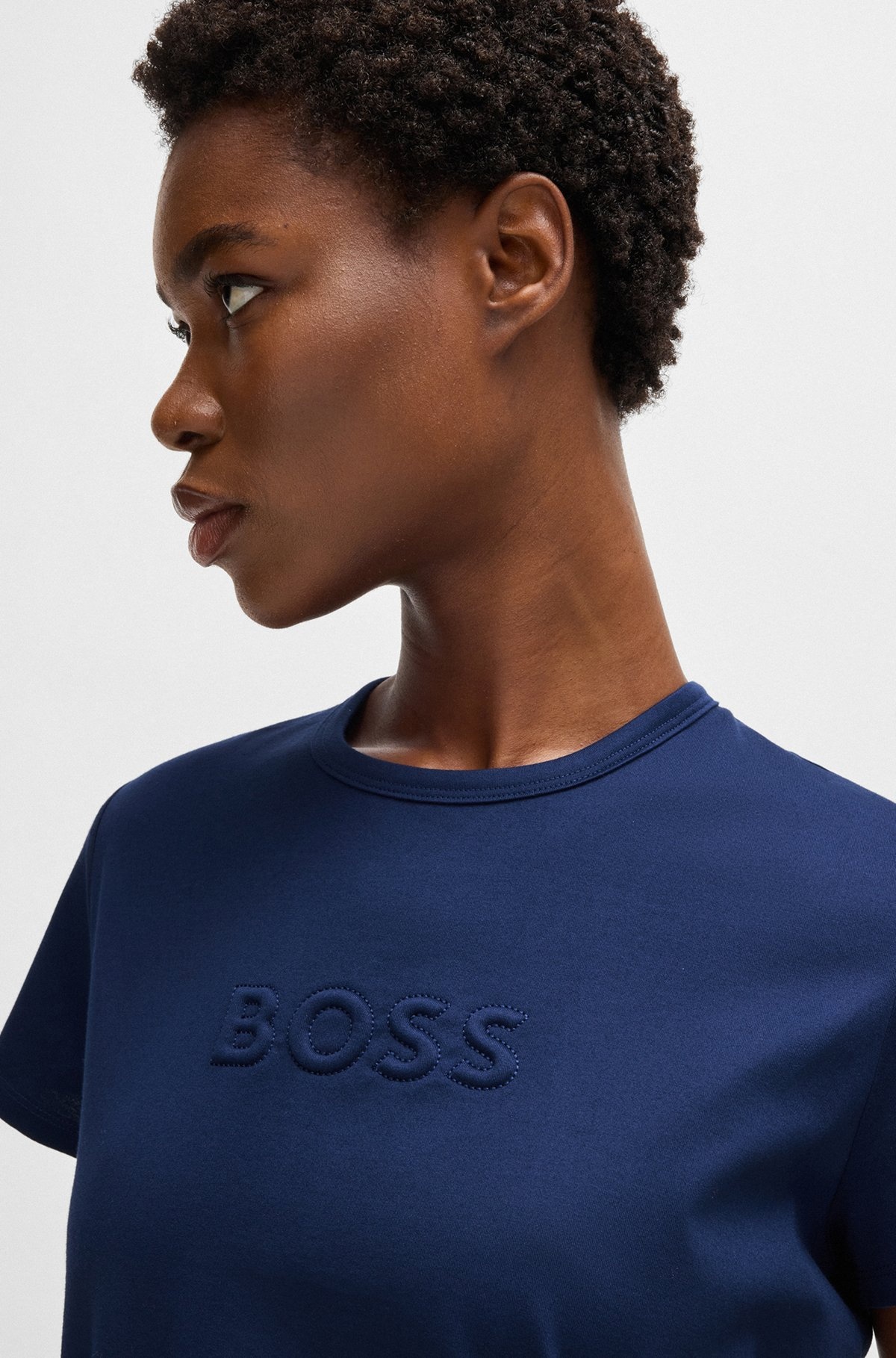 MERCERIZED-COTTON T-SHIRT WITH LOGO DETAIL - 5