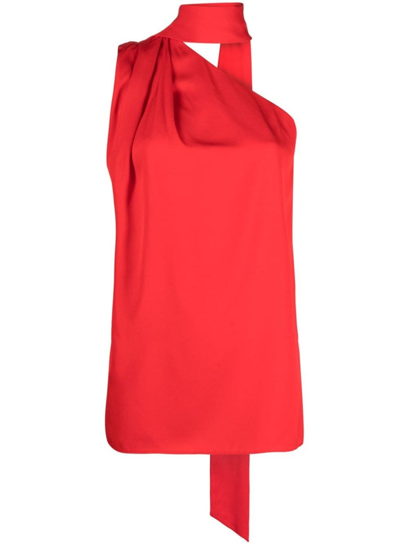 one-shoulder neck-strap blouse 1