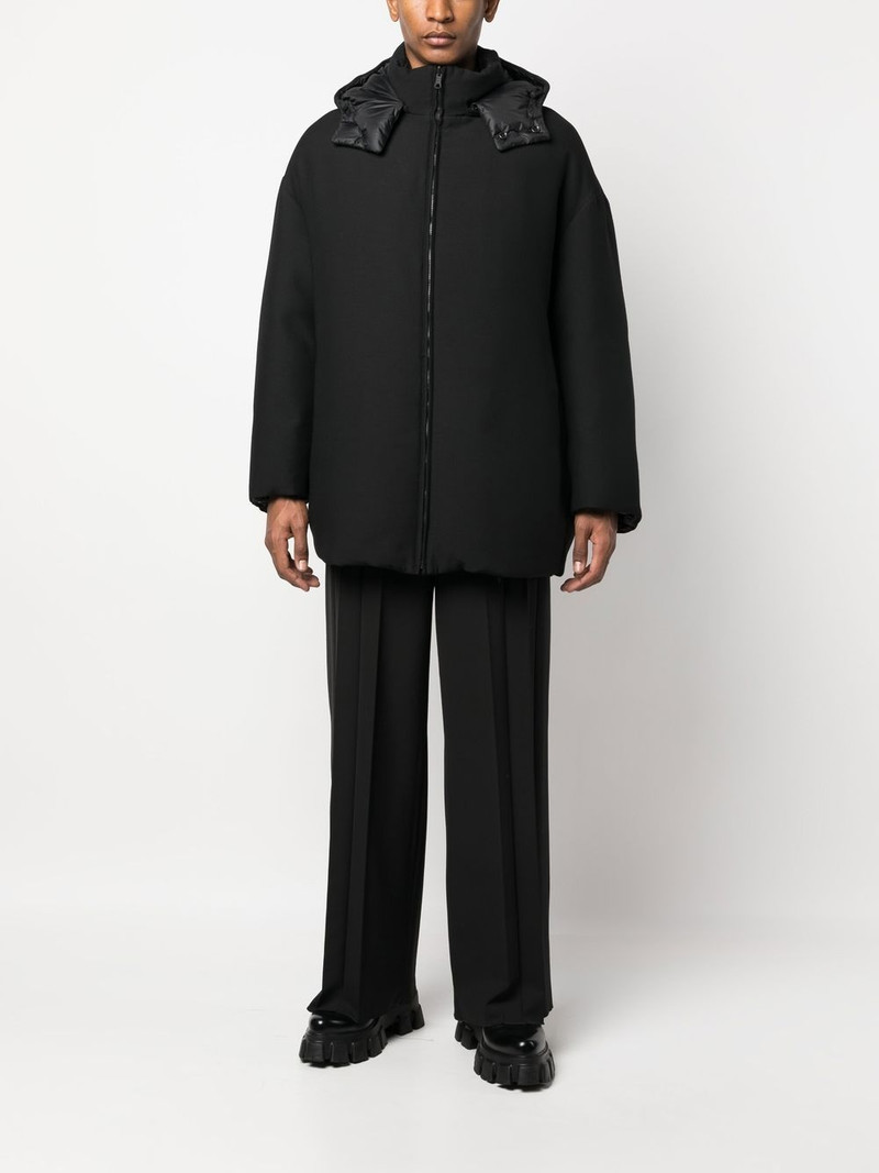 Valentino zip-up hooded coat outlook