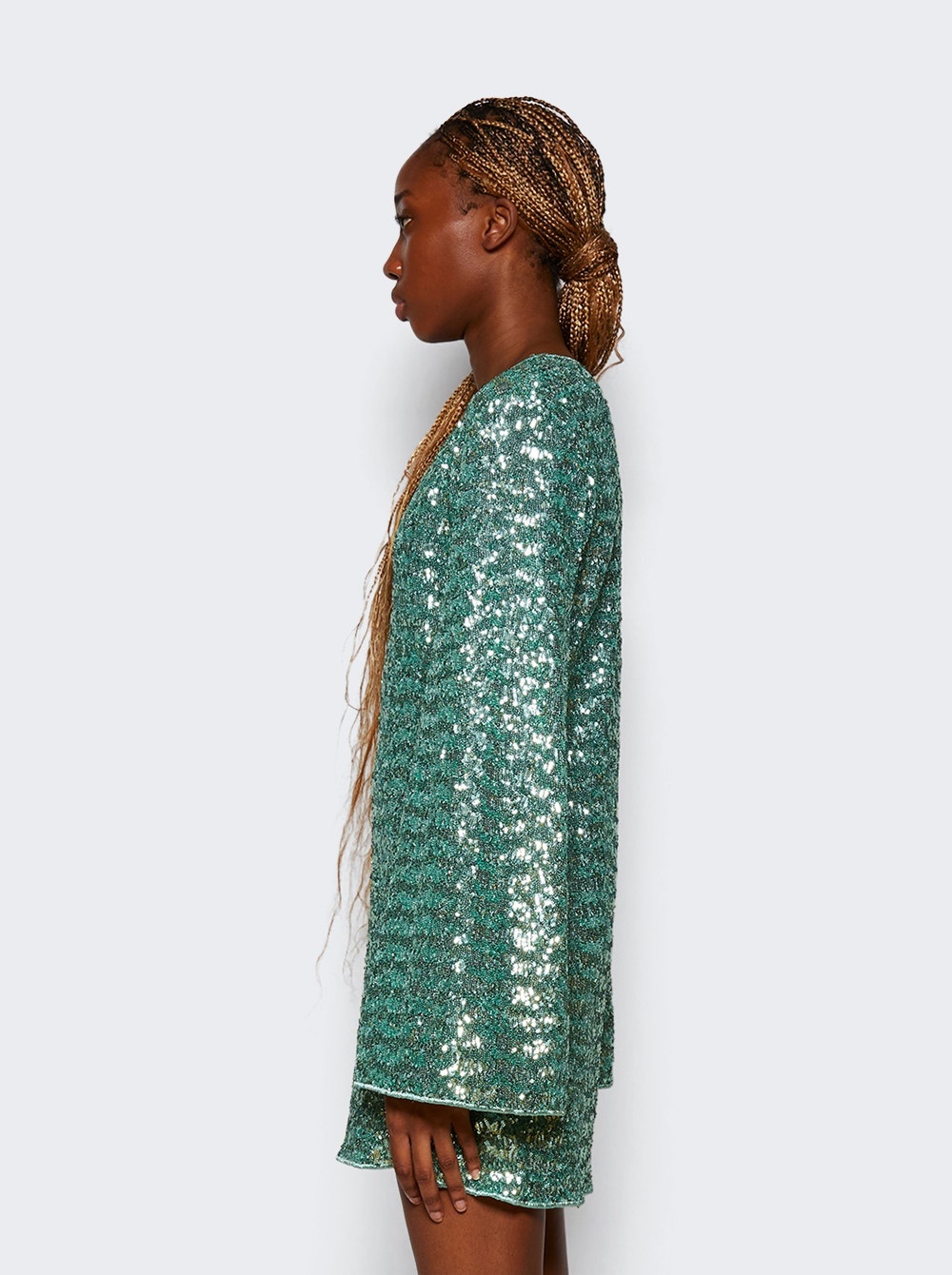 Paillettes O Kaftan Aqua - 4