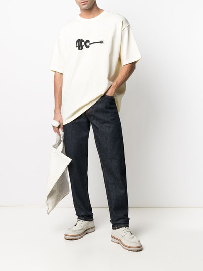 A.P.C. logo-print crew-neck T-shirt outlook