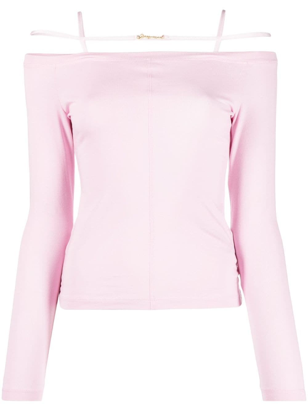 JACQUEMUS Le T-shirt Sierra off-shoulder top | REVERSIBLE