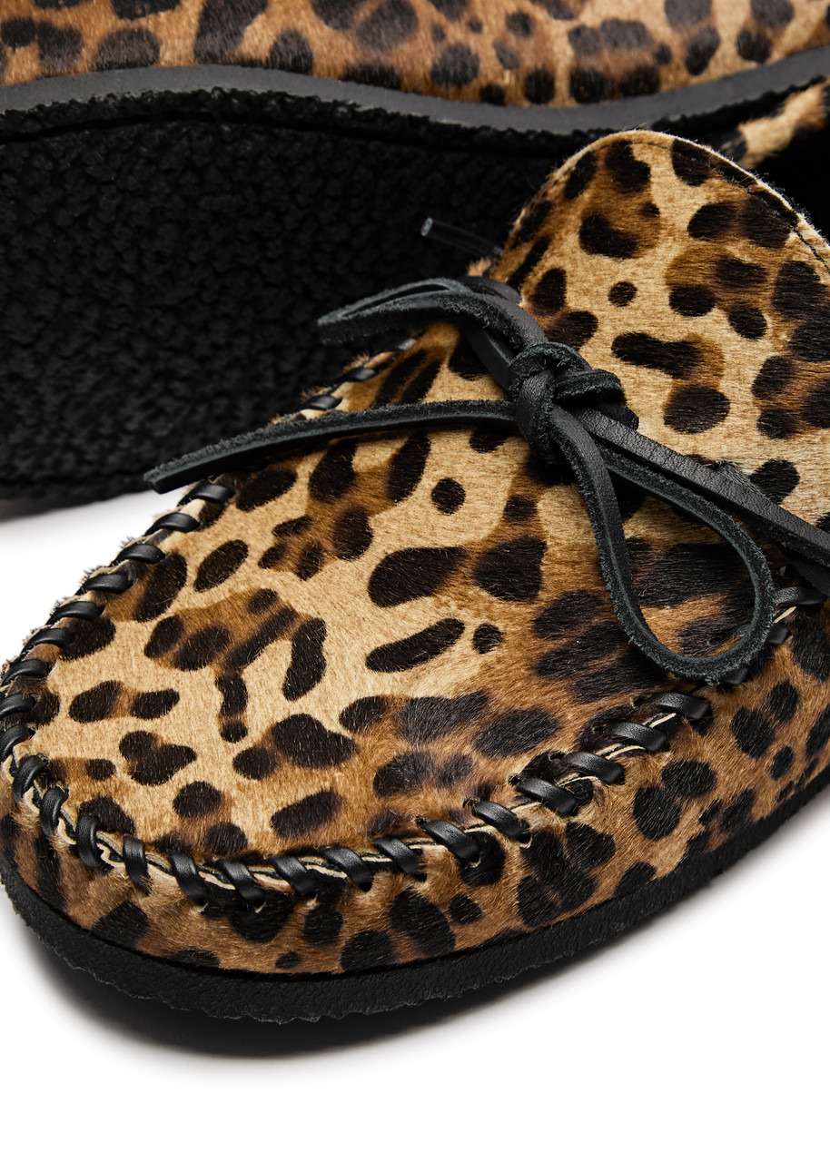 Fitza leopard-print calf hair loafers - 3