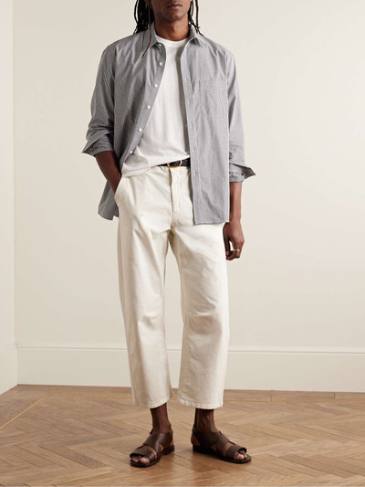 NILI LOTAN Finn Striped Cotton-Poplin Shirt outlook