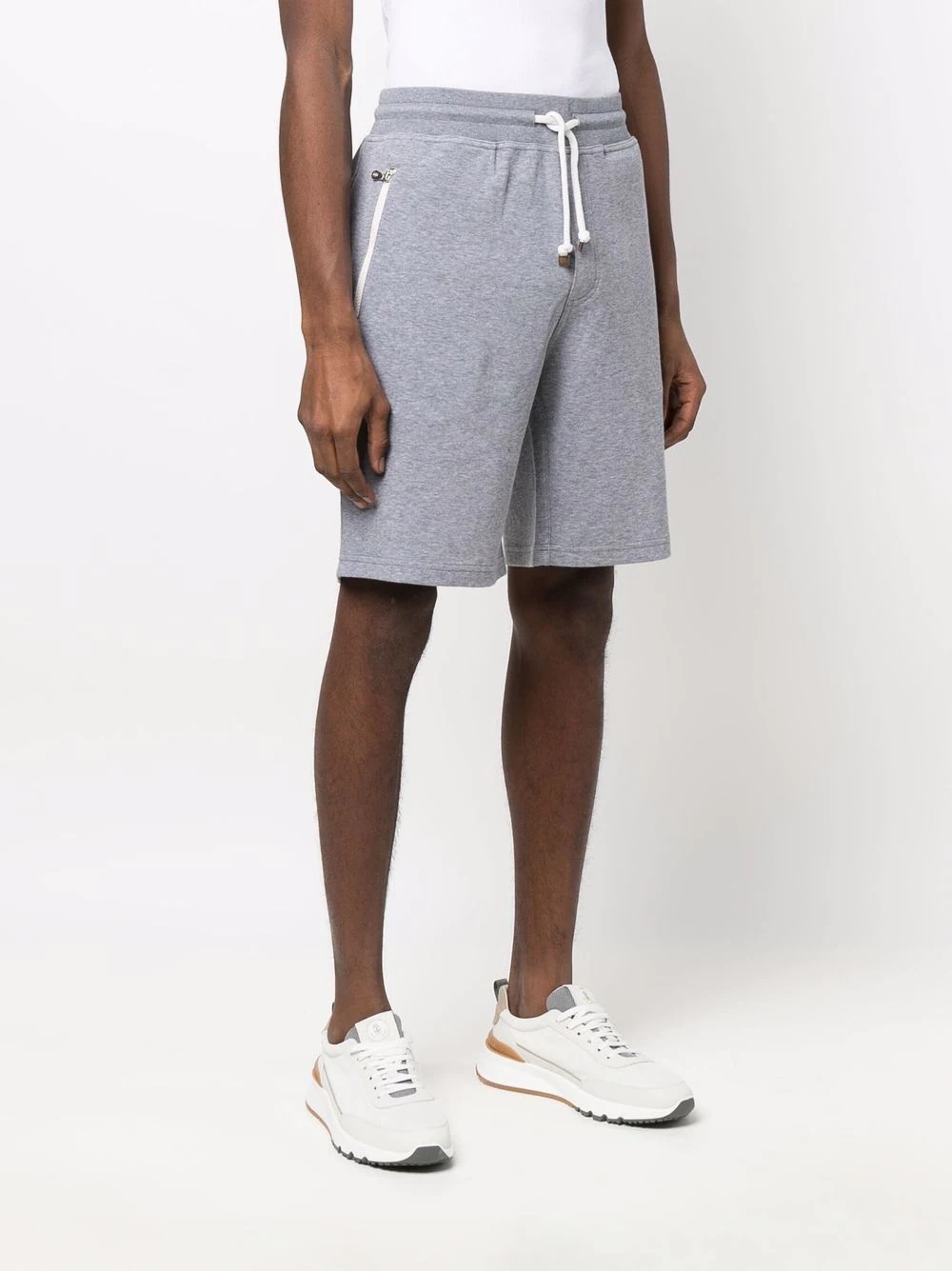 knee-length track shorts - 3