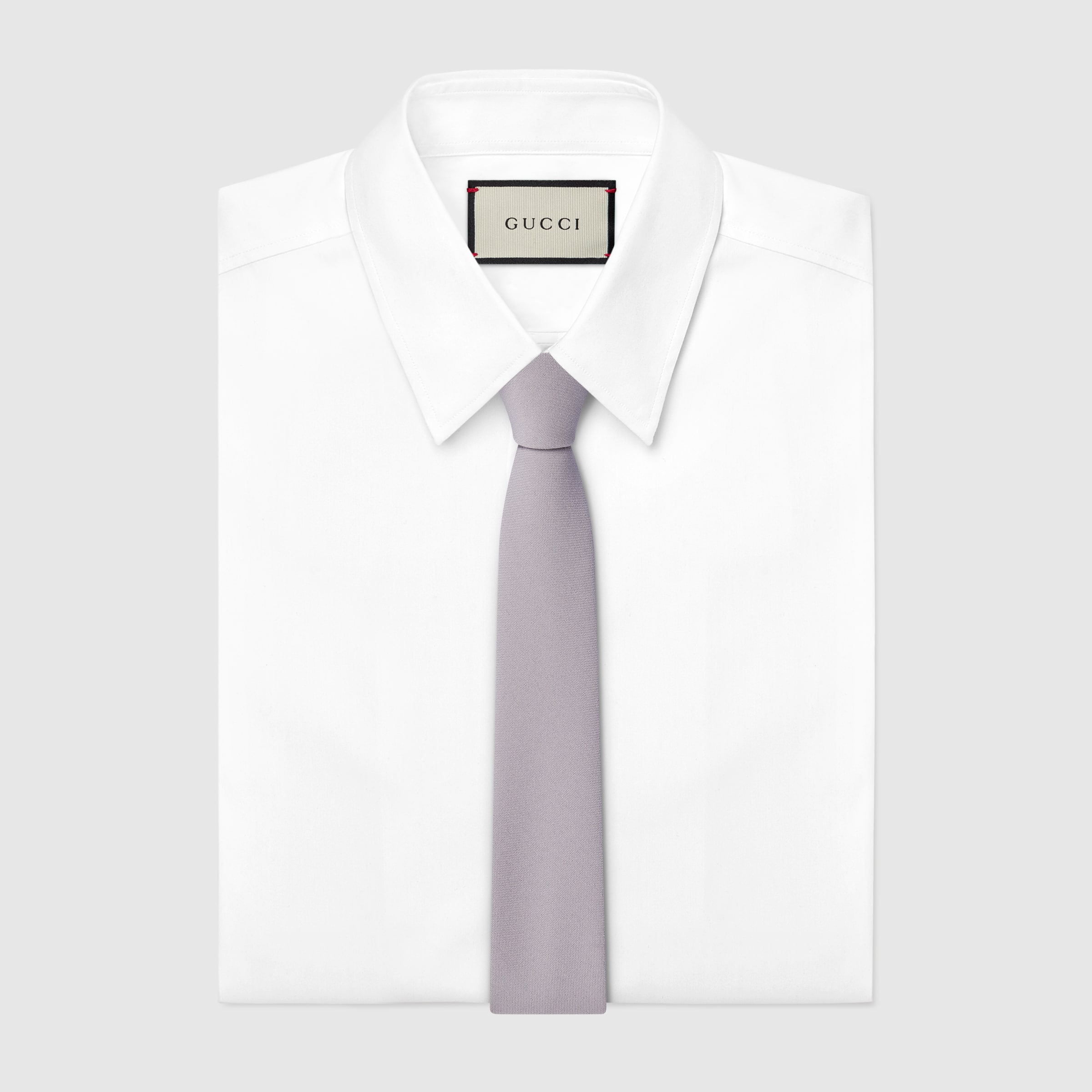 Crepe-effect silk blend tie - 2