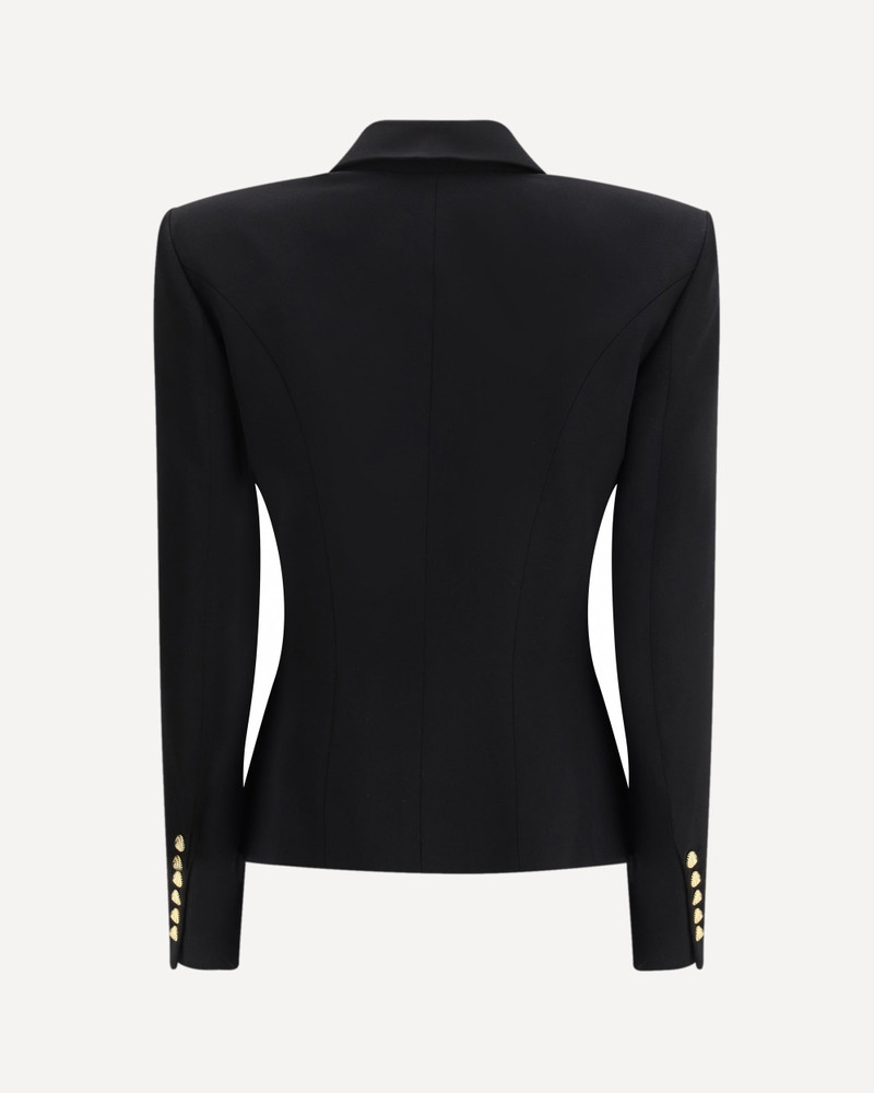 Balmain 6 Buttons Fitted Grain De Poudre Jacket outlook