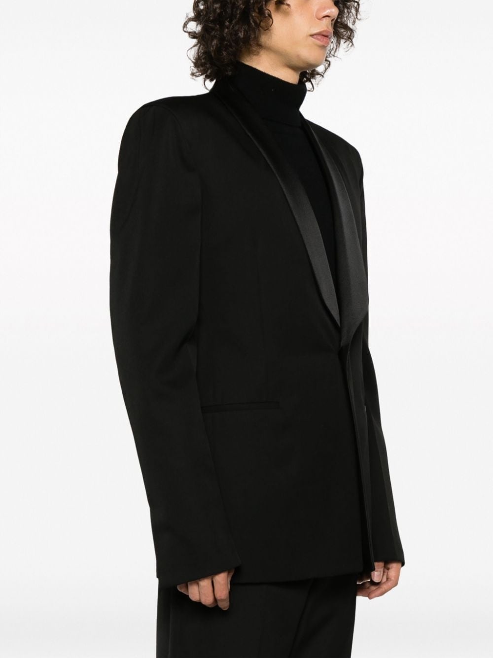 wool tuxedo jacket - 3