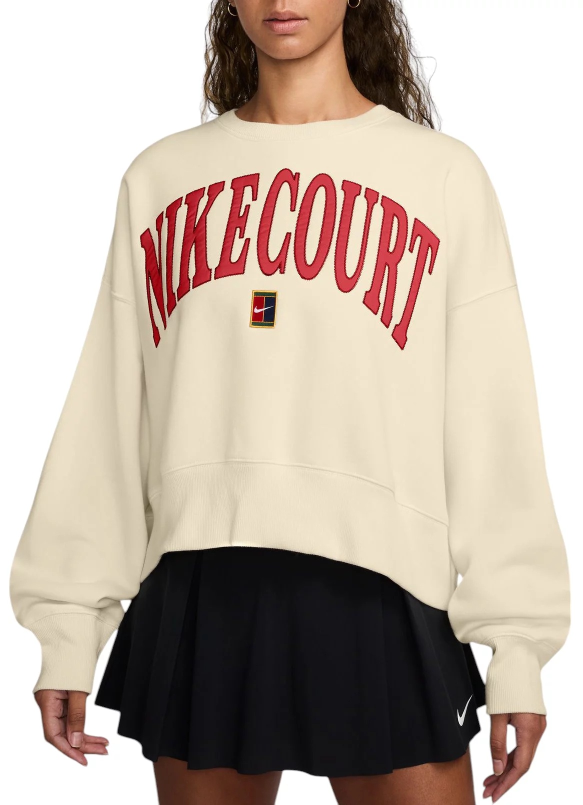 Nike Women's NikeCourt Heritage Phoenix Fleece Tennis Crewneck Sweatshirt - 1