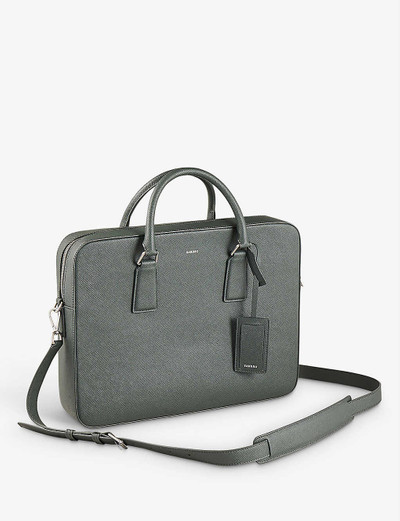 Sandro Downtown large leather briefcase outlook