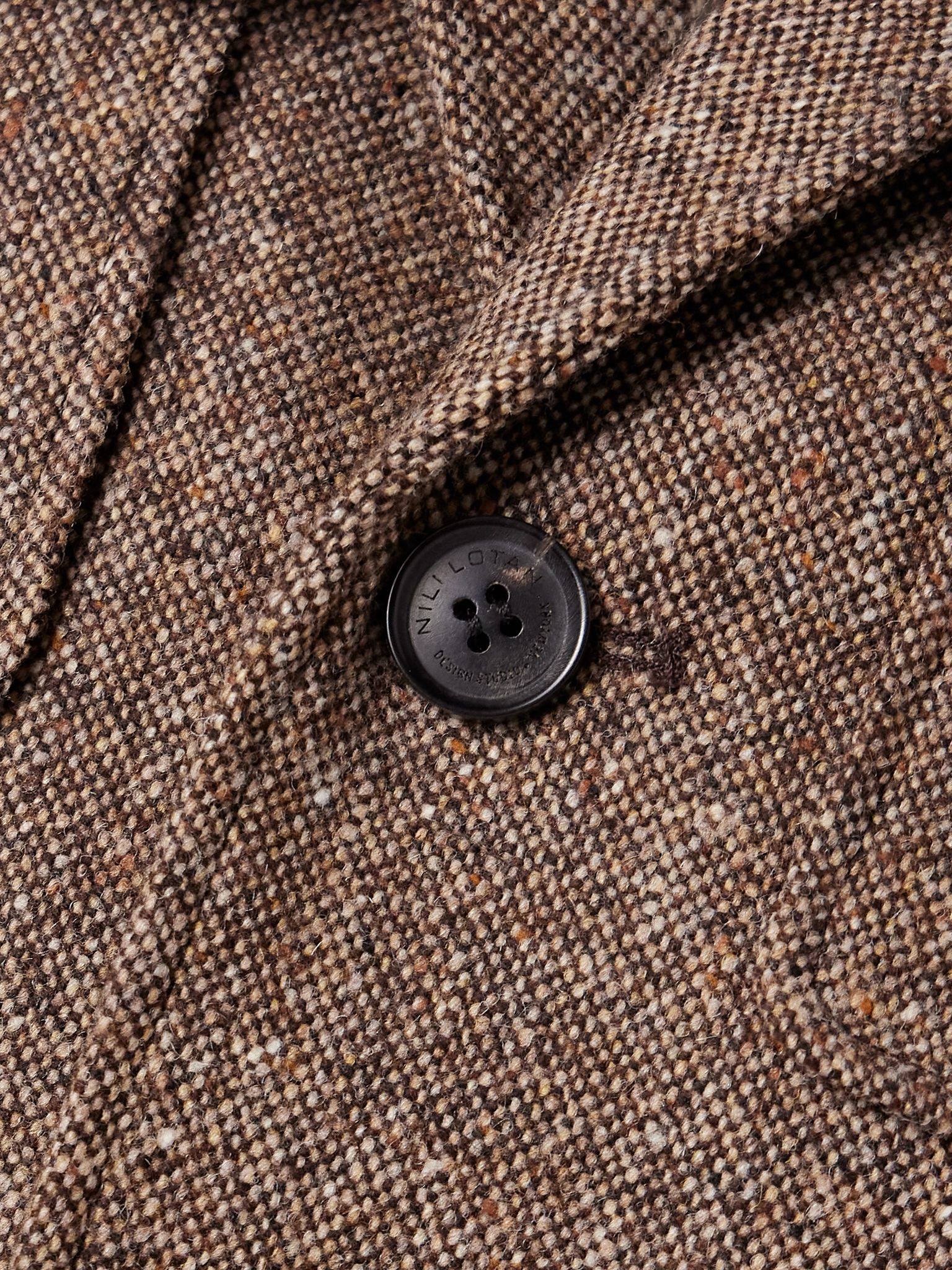 Fleur wool-blend tweed jacket Light brown - 5