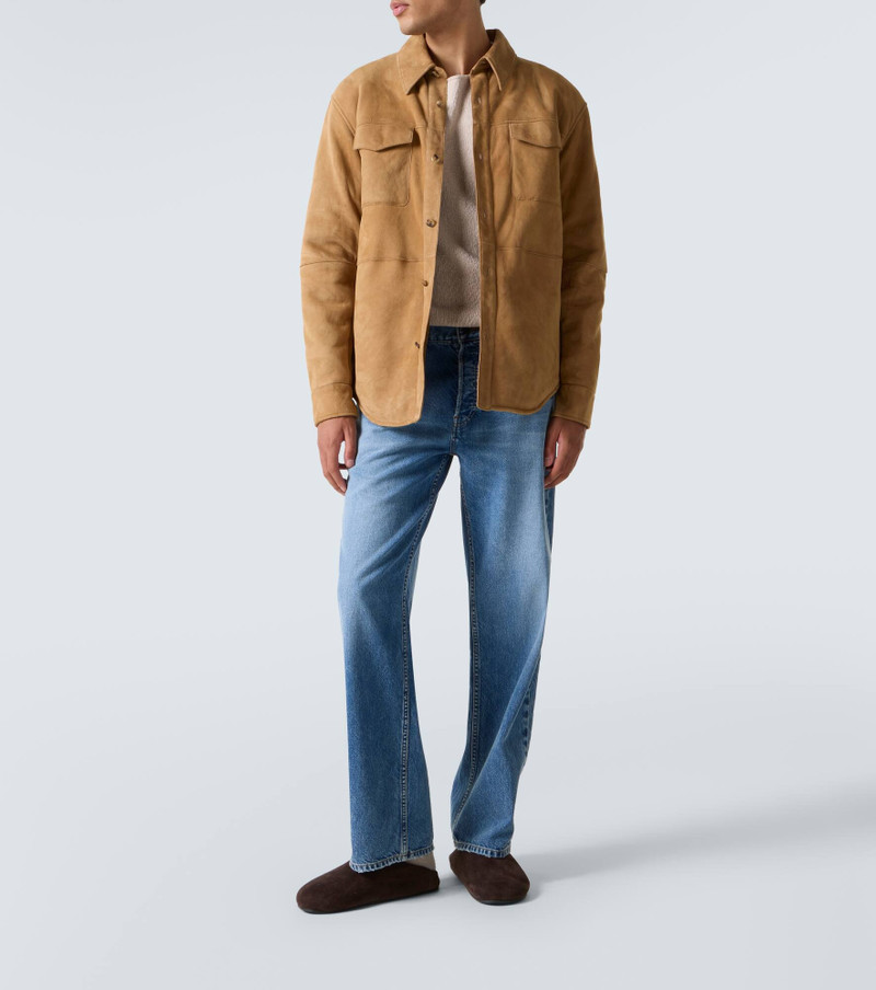 The Row Bento shearling-lined suede jacket outlook