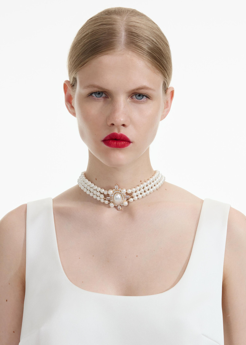 Gold Pearl Choker - 1