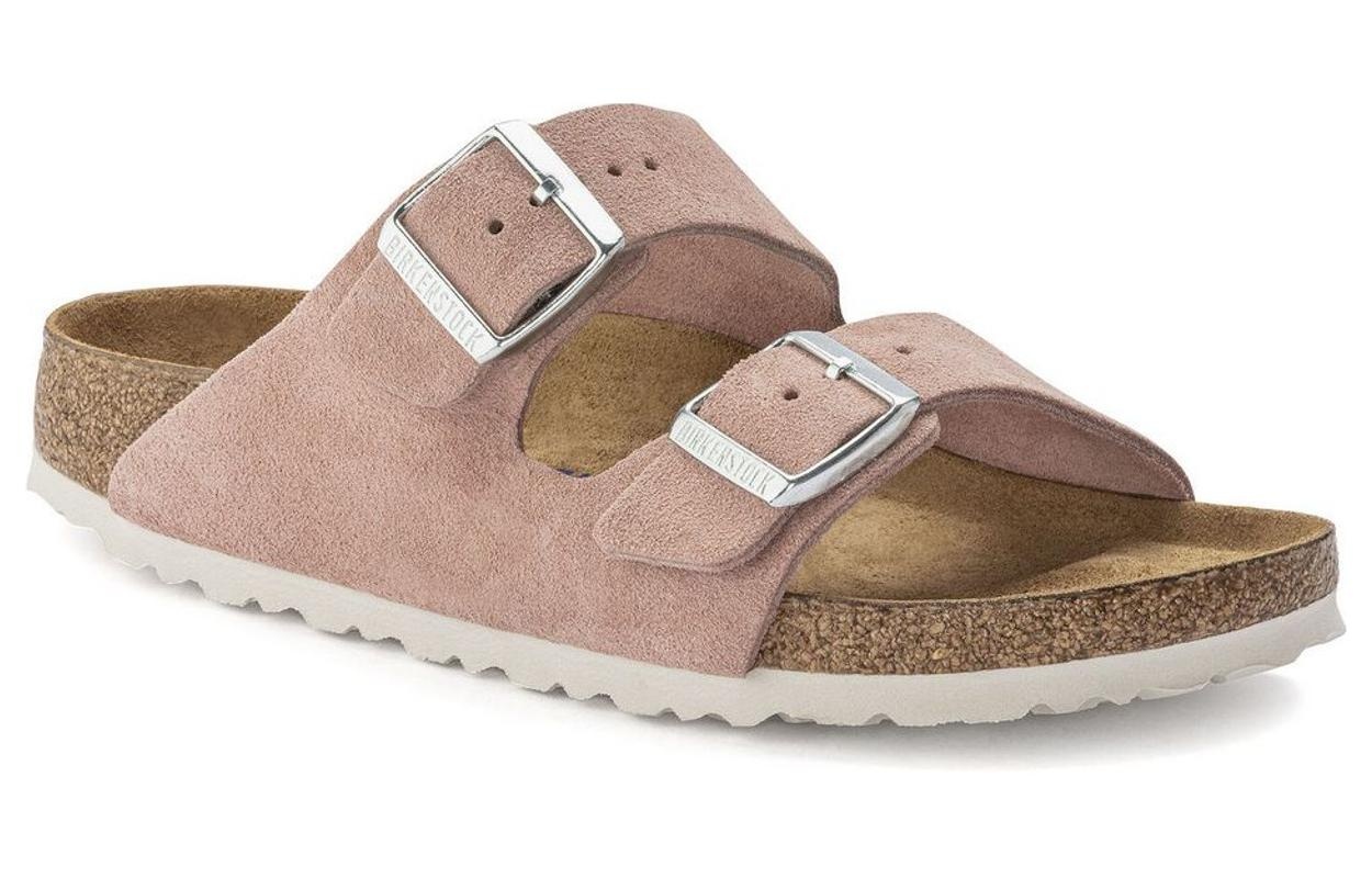 (WMNS) Birkenstock Arizona Soft Footbed Suede Leather Narrow Fit Sandals 'Pink Clay' 1023321 - 2