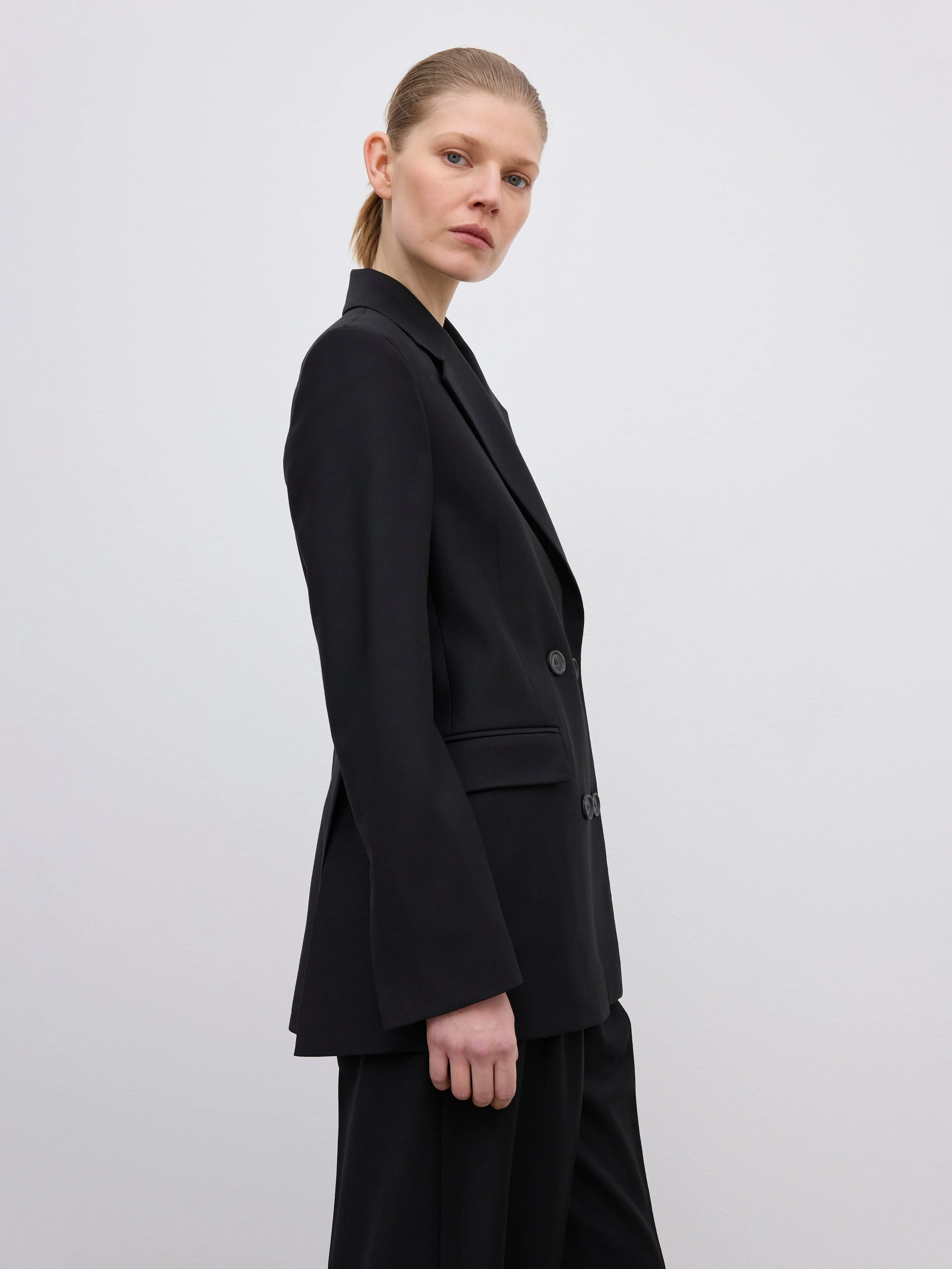 Classic wool blazer black - 1