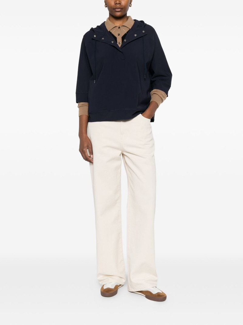 Herno button-fastening hoodie outlook