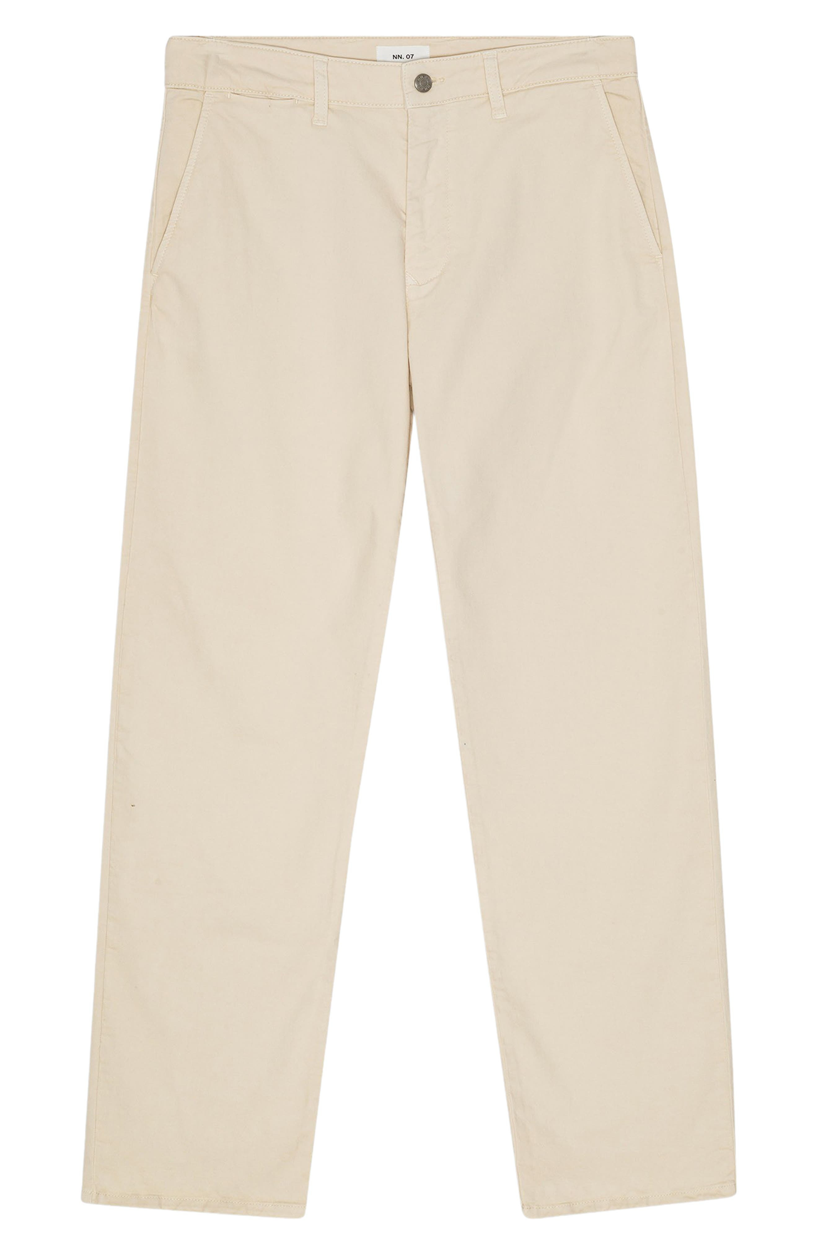 NN07 Aden 1923 Classic Fit Stretch Organic Cotton Chinos in Ivory at Nordstrom - 4