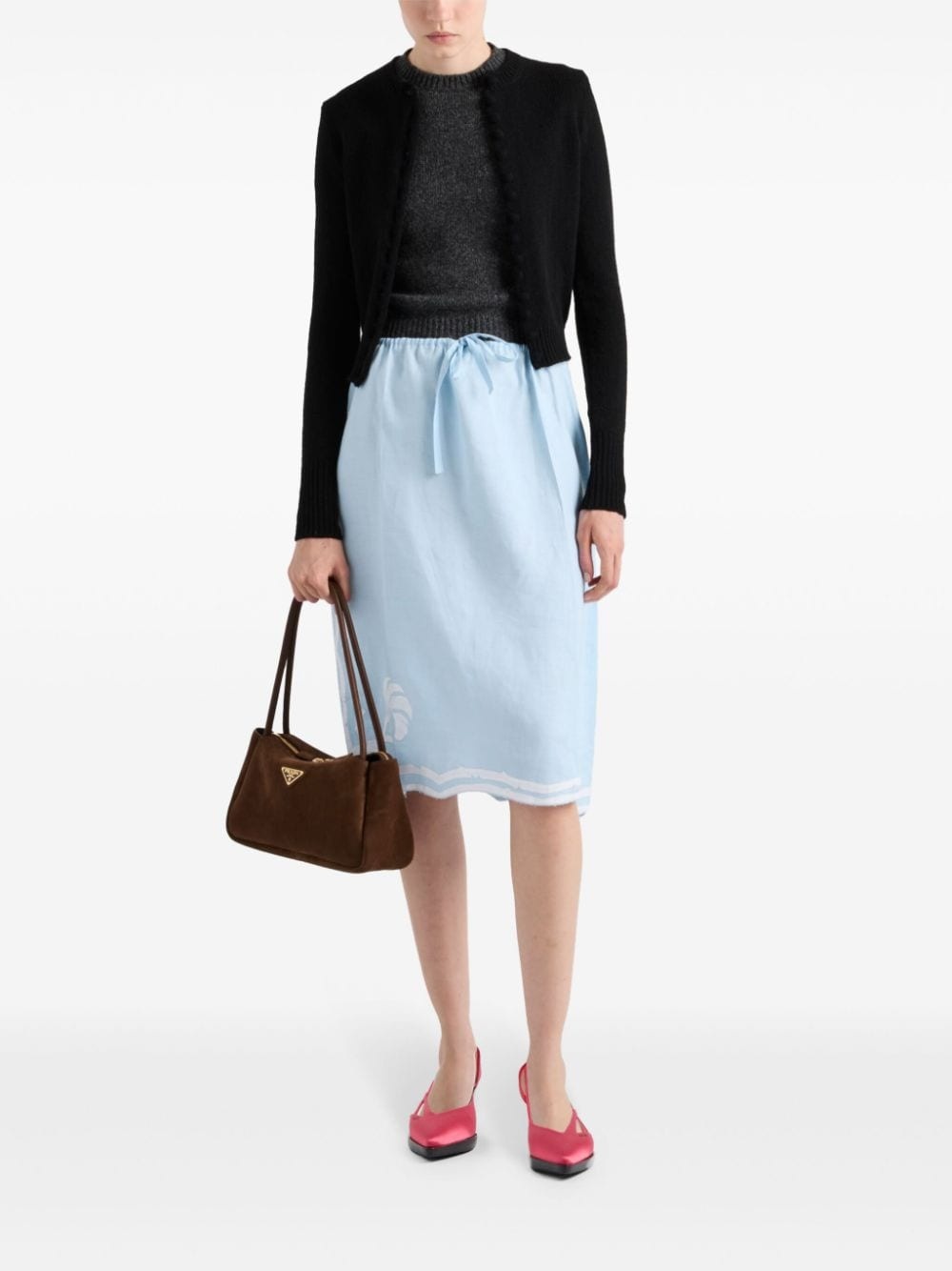 short-sleeve cashmere top - 2