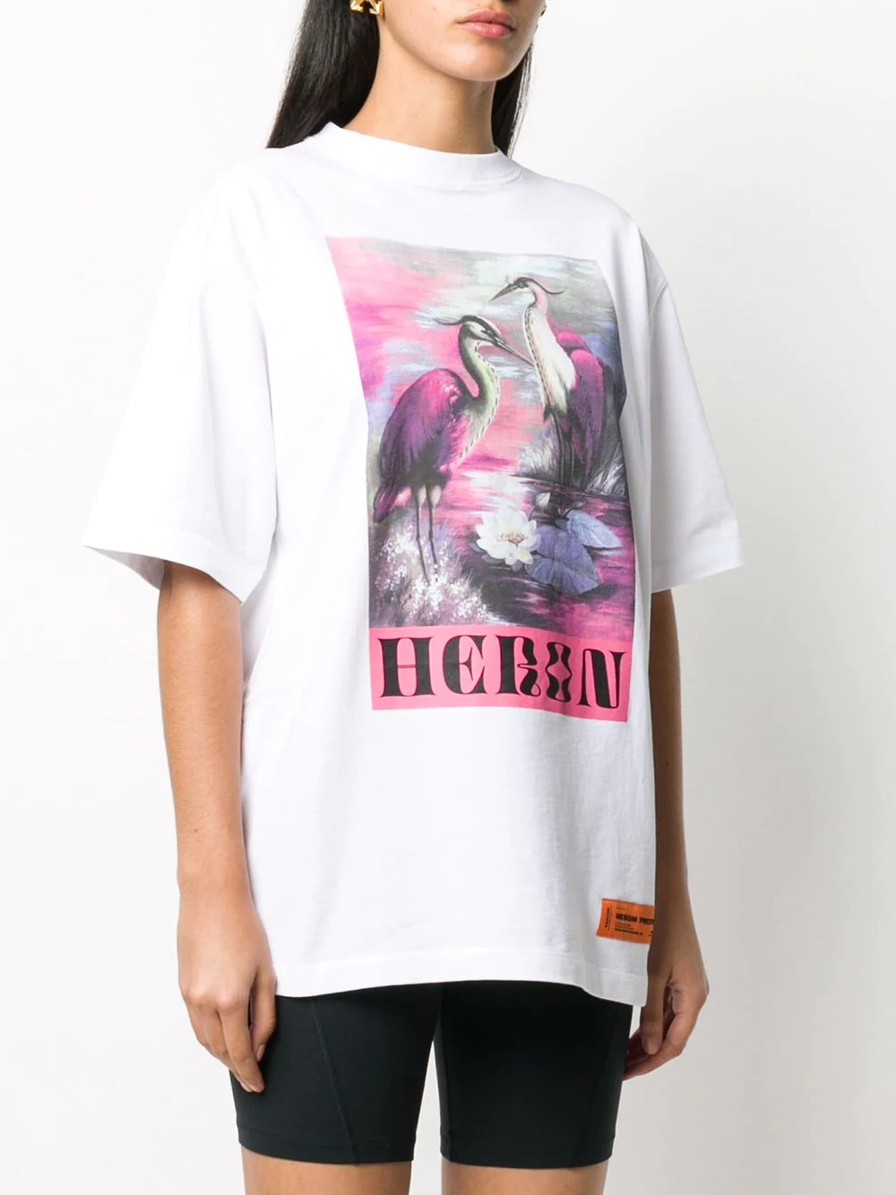 short sleeve Heron print T-shirt - 3