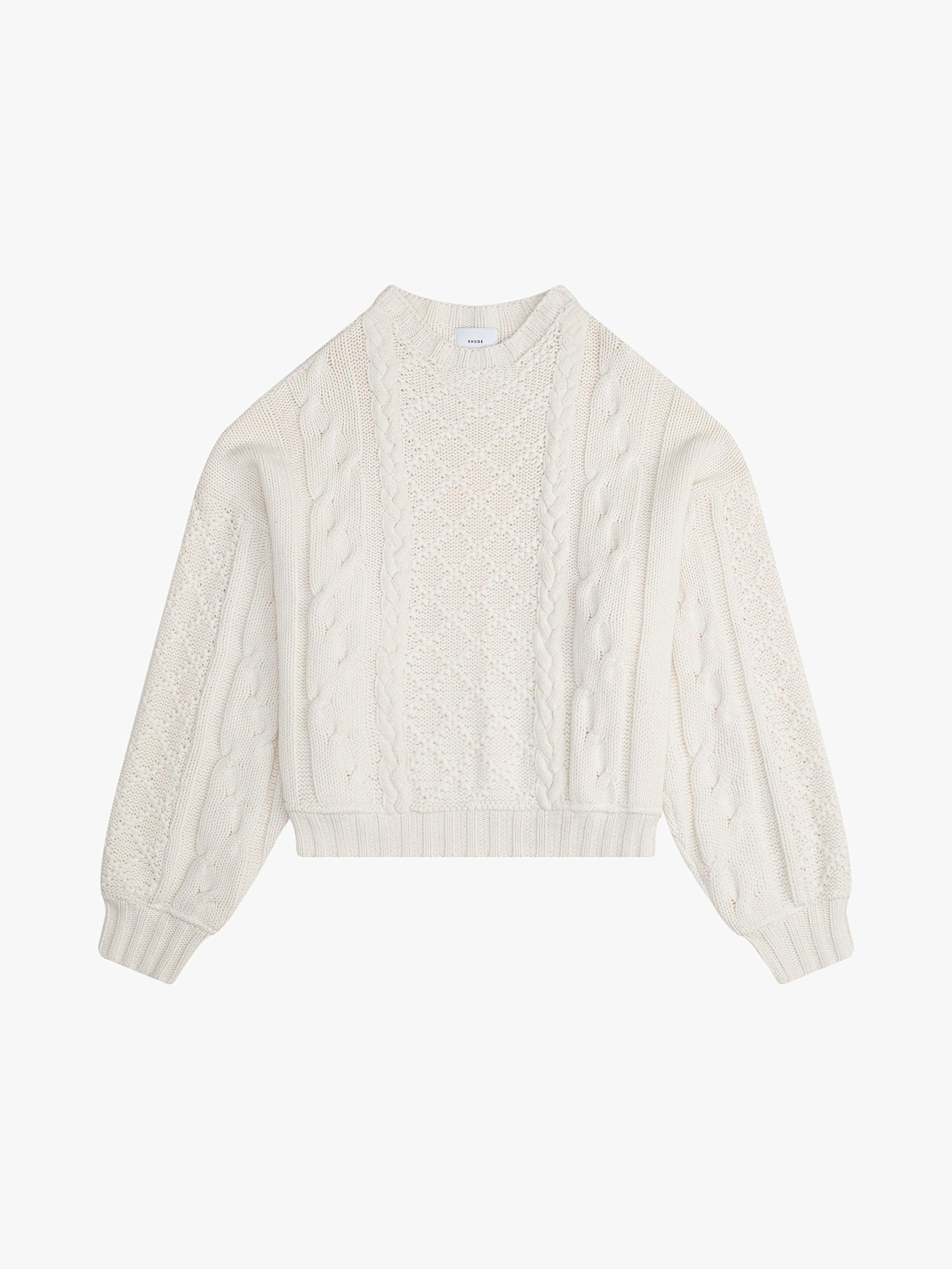 CABLE KNIT CREWNECK - 1