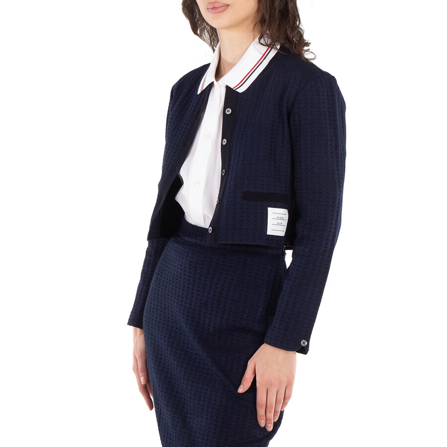 Thom Browne Gingham Jacquard Cotton Cardigan - 2