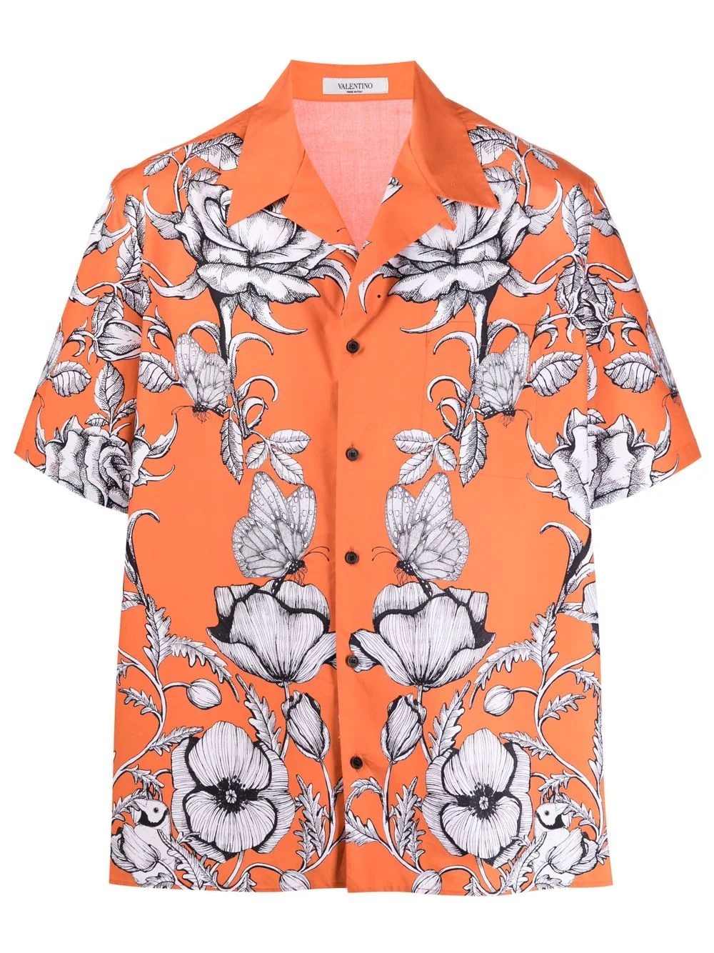 floral-print short-sleeve shirt - 1