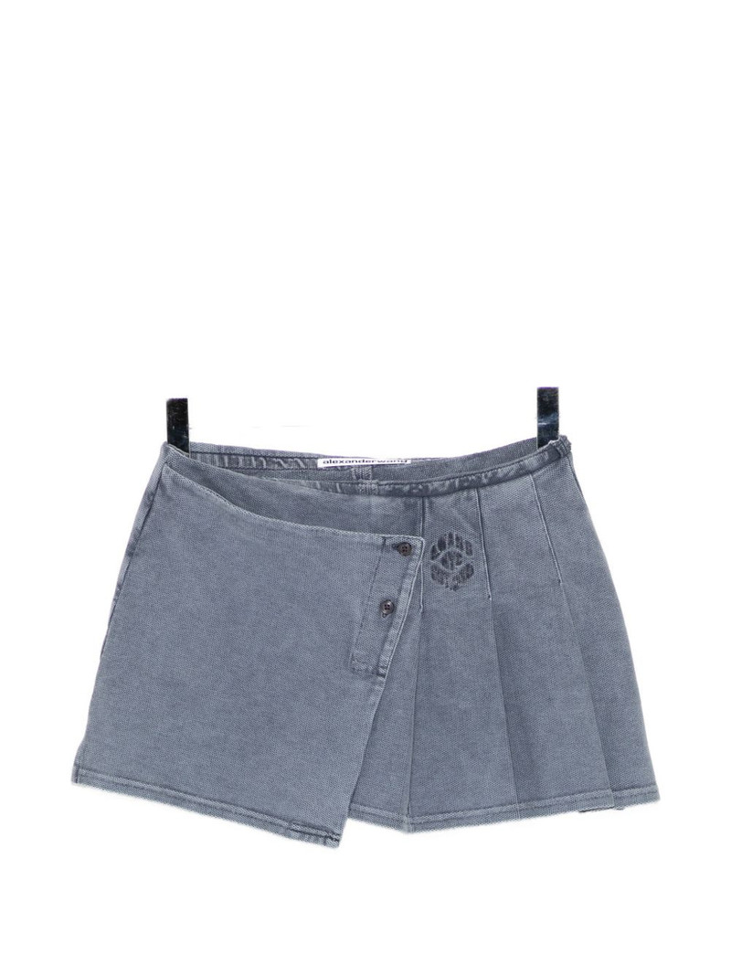 pleated wrap mini skirt 1