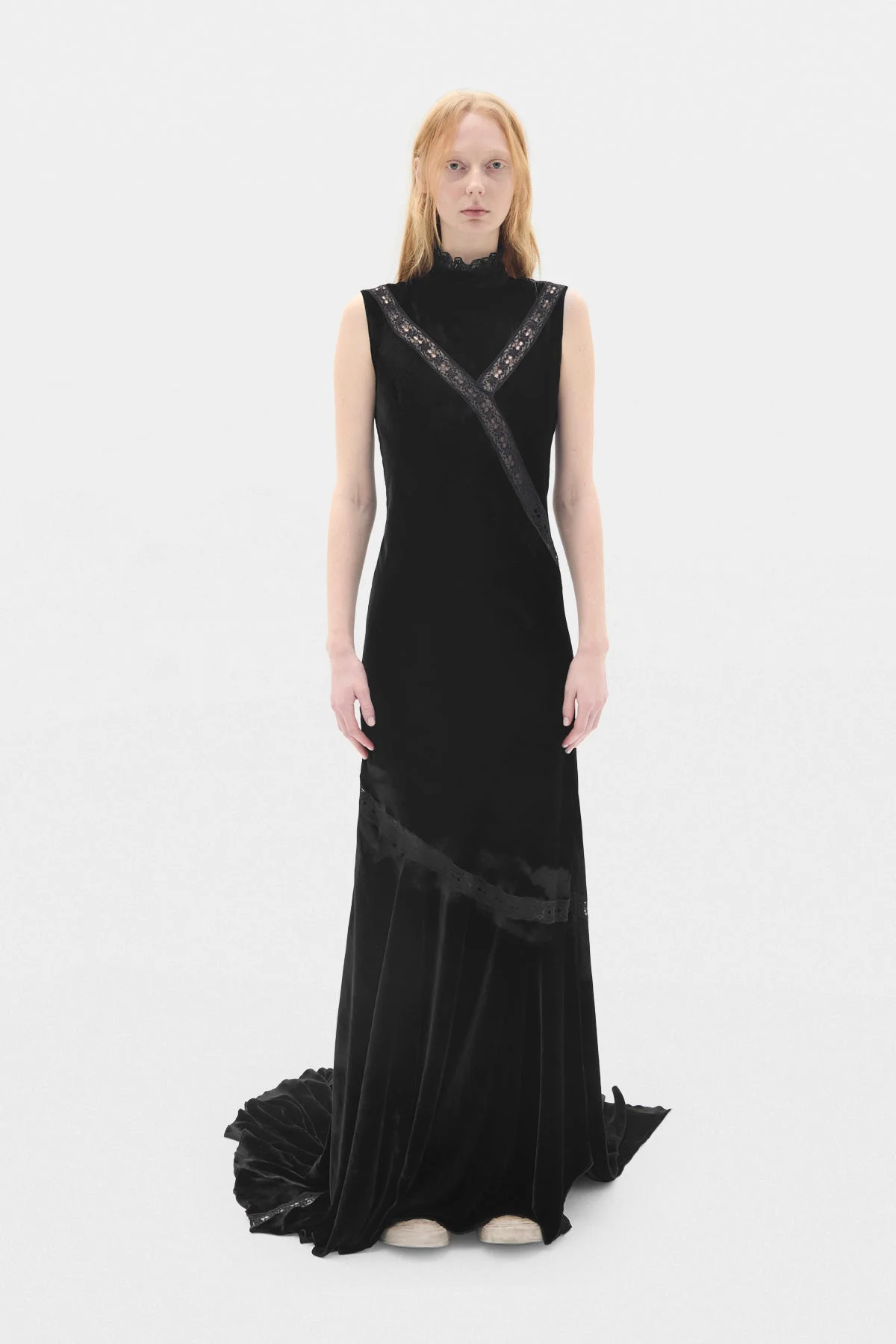 Agno X-Long Dress in Fluid Velvet - 1