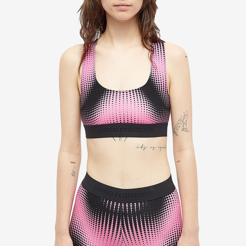 Paco Rabanne All Over Print Sports Bralet 3