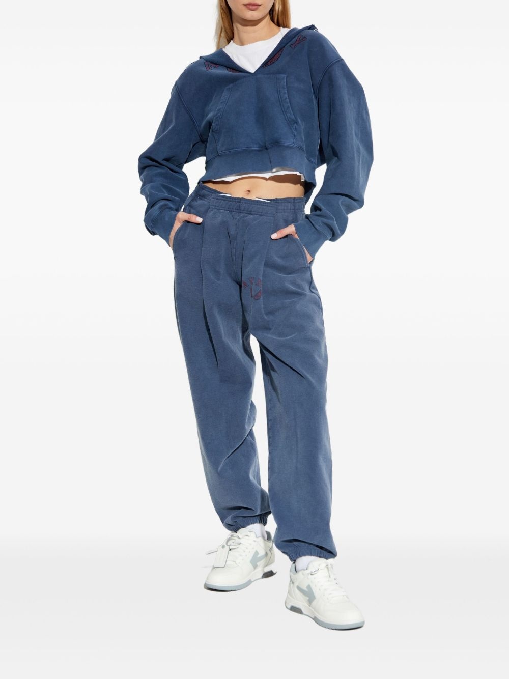 distressed cotton hoodie - 2