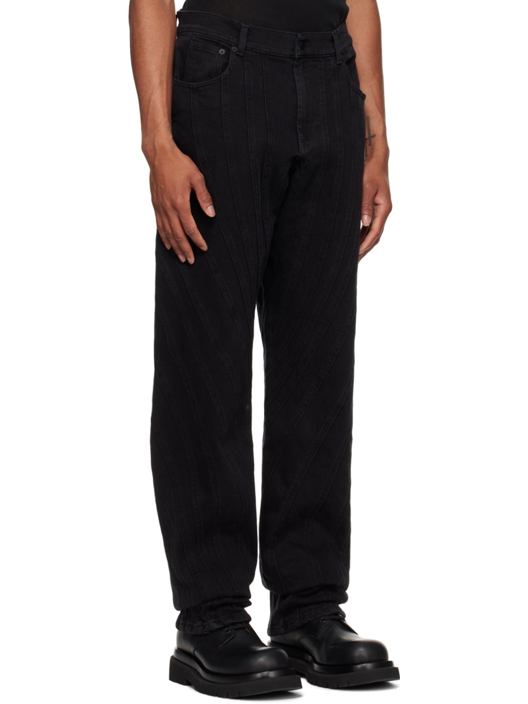 Black Spiral Jeans - 2