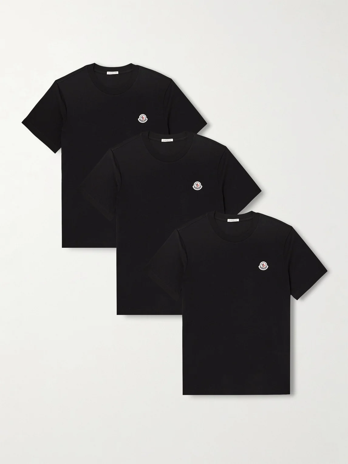 Three-Pack Logo-Appliquéd Cotton-Jersey T-Shirts - 1
