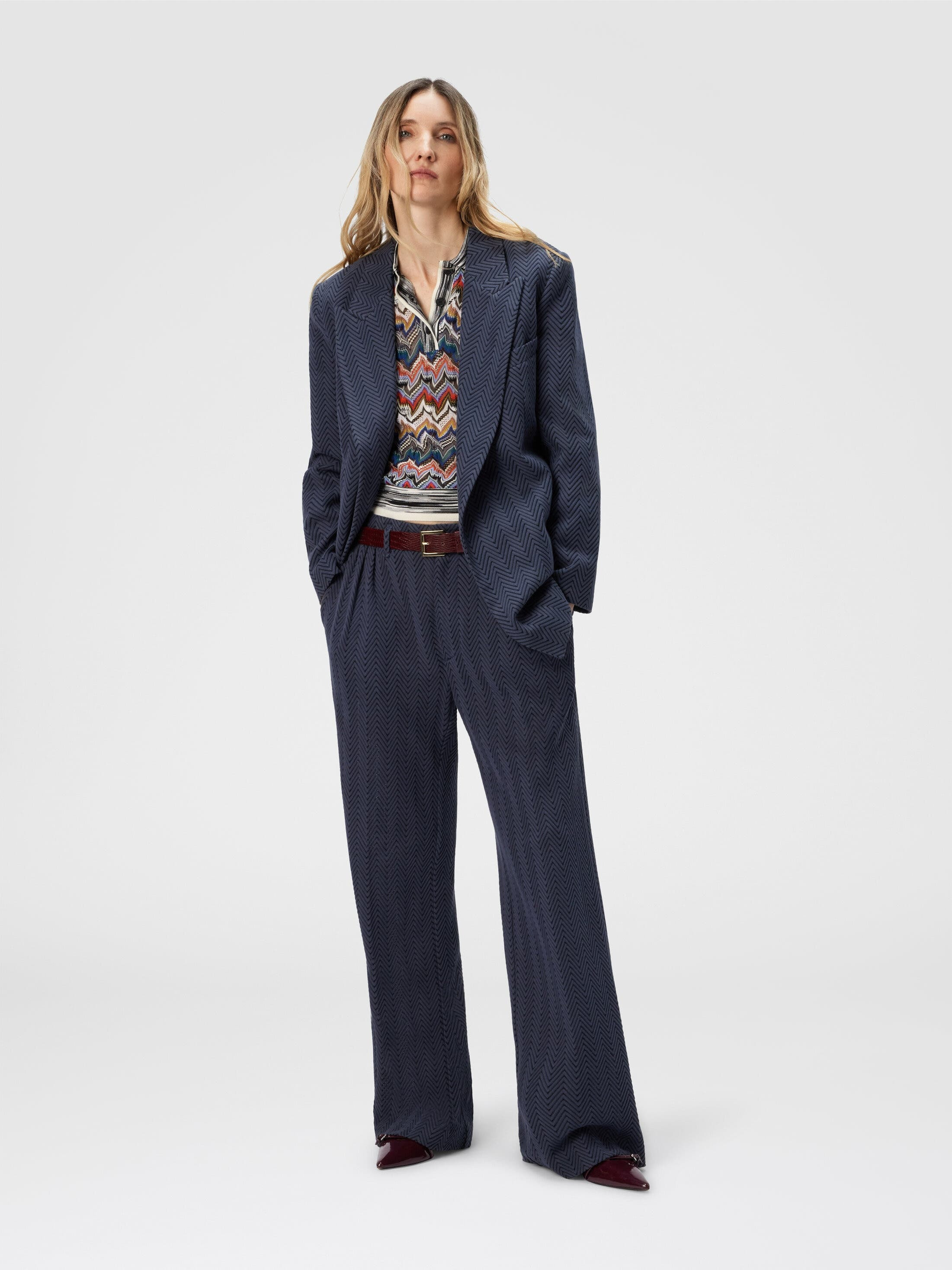 Missoni Tailored Pants With Zigzag Pattern in Blue at Nordstrom - 2