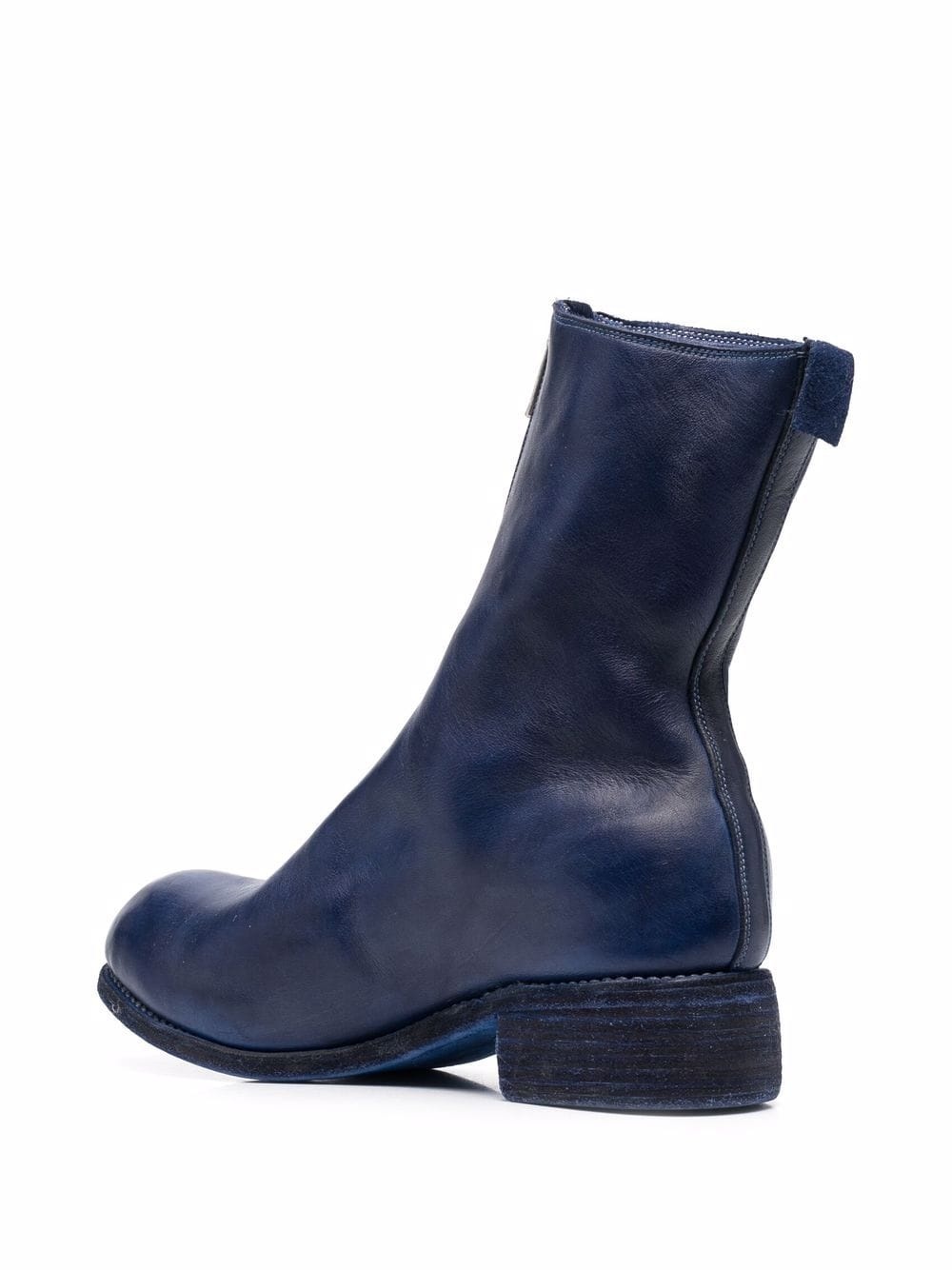 front-zip round-toe boots - 3