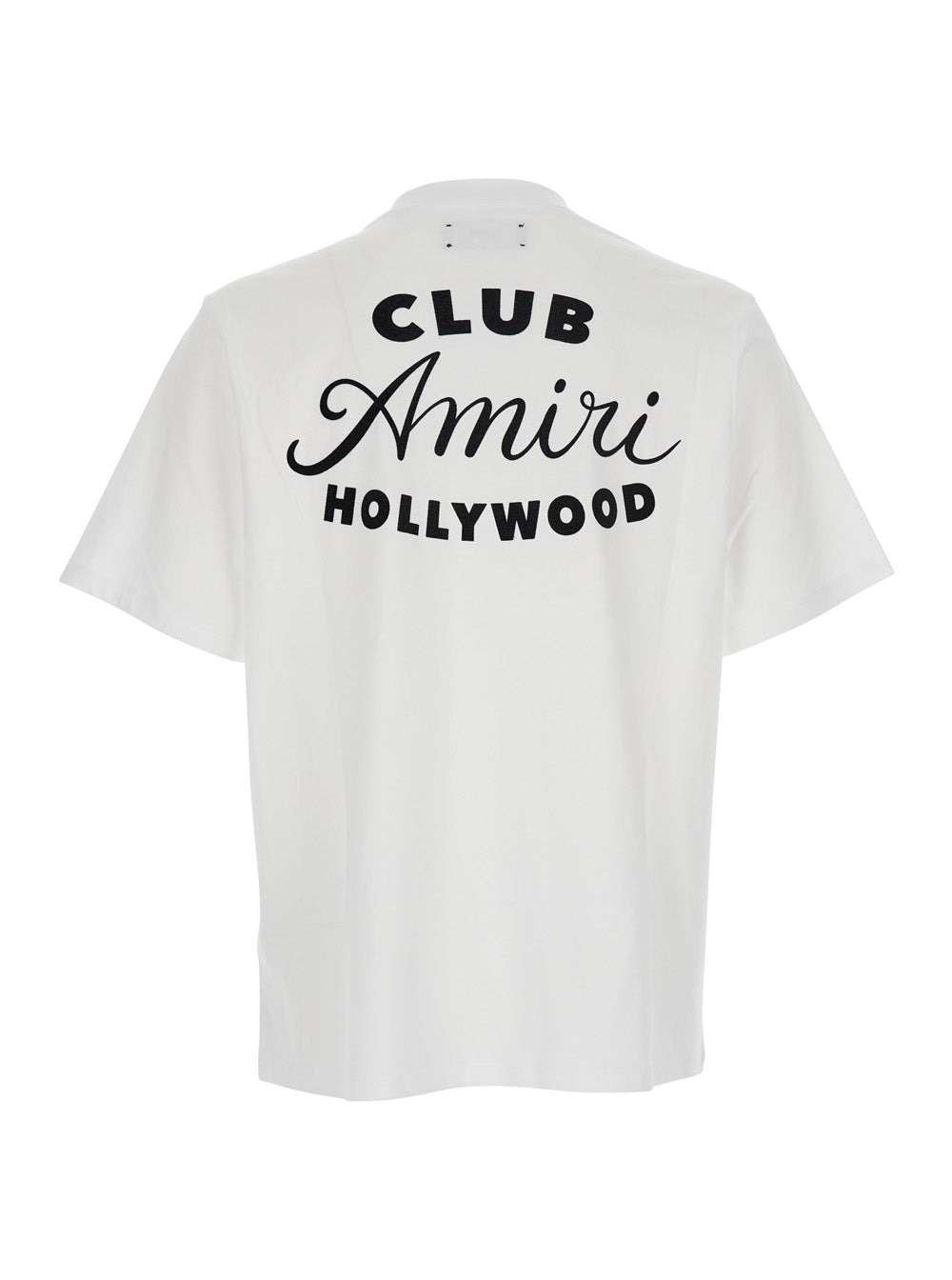 Amiri Men White Crewneck T-Shirt With Logo Lettering On The Front And Maxi Logo Print On The Rear In - 2