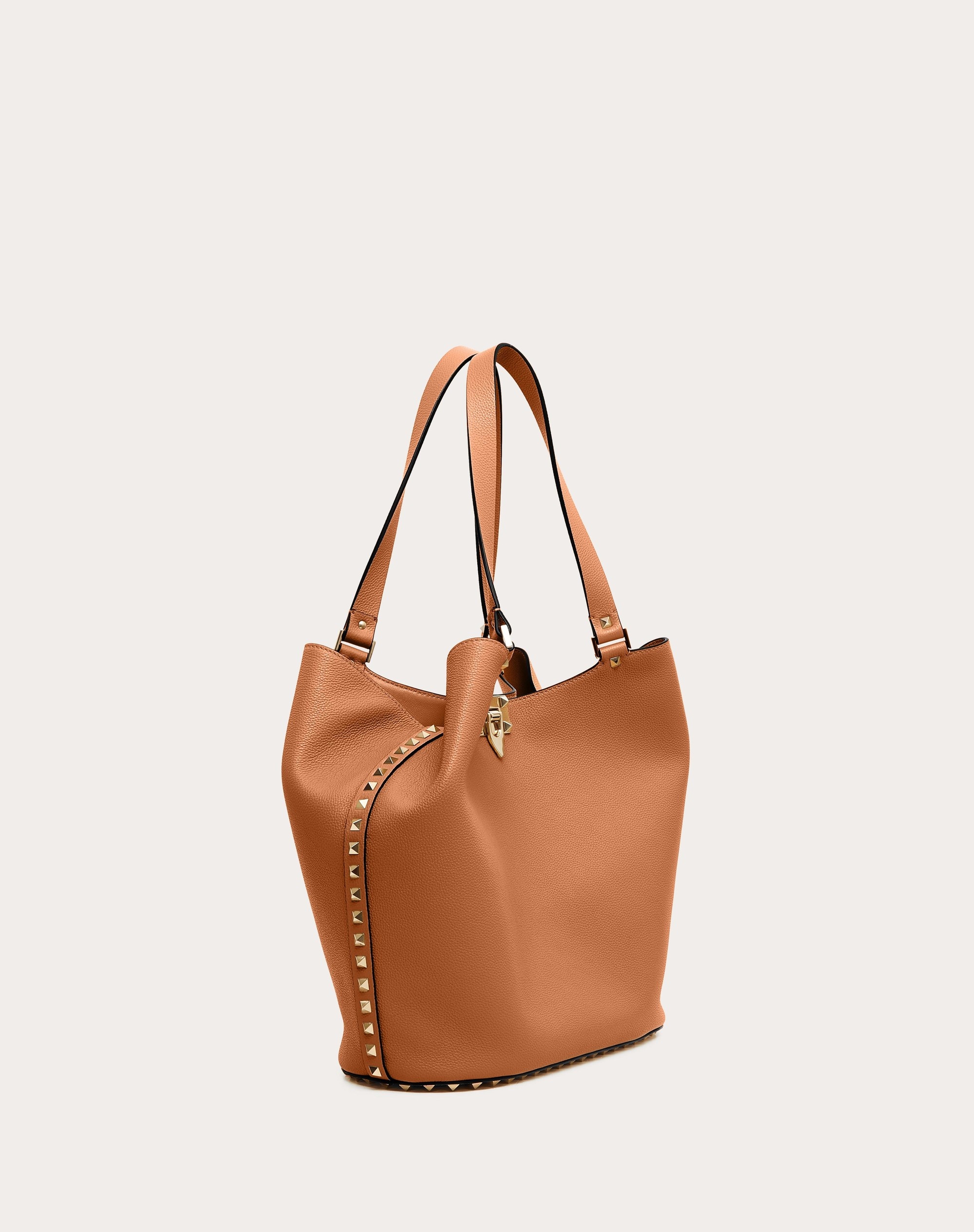 VALENTINO GARAVANI ROCKSTUD SHOPPING BAG IN GRAINY CALFSKIN - 2