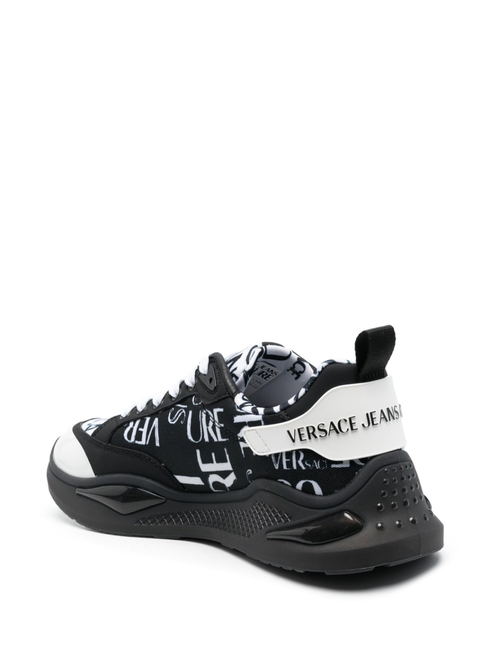 logo-print low-top sneakers - 3