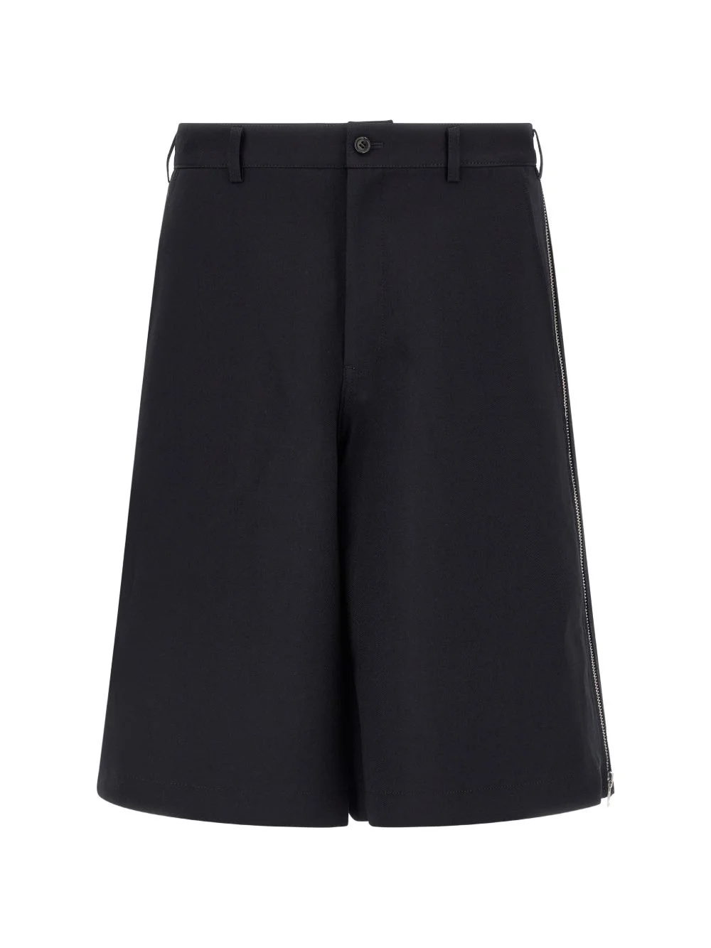 herringbone side-zip shorts - 1