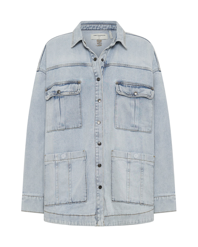 Longline Denim Jacket - Hustler 1