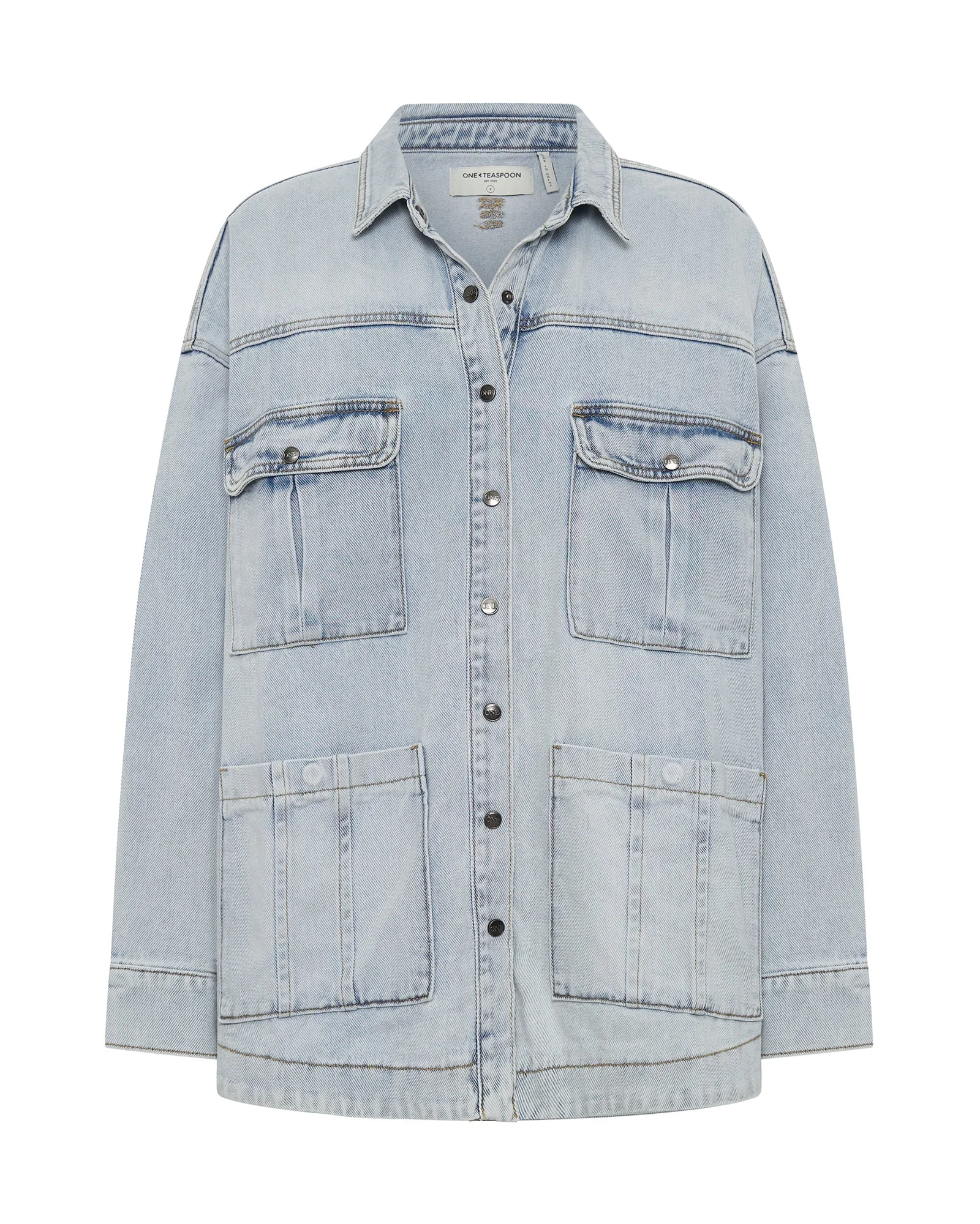 Longline Denim Jacket - Hustler - 1