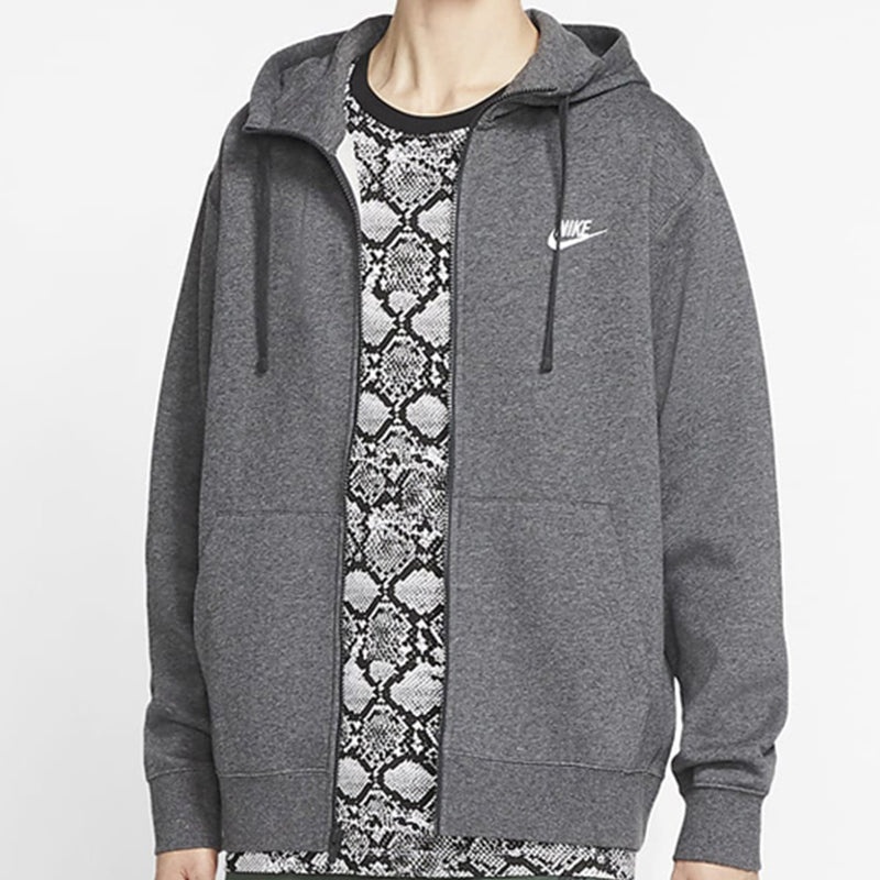 Nike Sportswear Club Fleece Full-Zip Hoodie 'Dark grey' BV2645-071 - 3