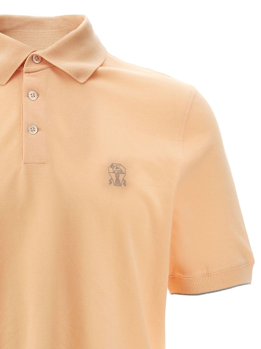 logo-embroidery piqué polo shirt - 3