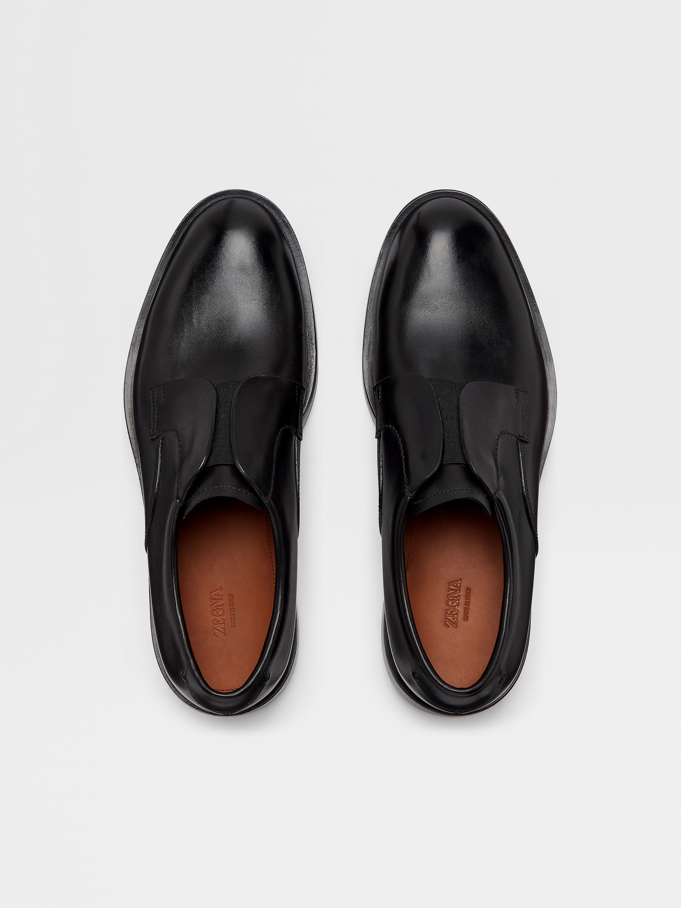 BLACK LEATHER UDINE DERBY SHOES - 5