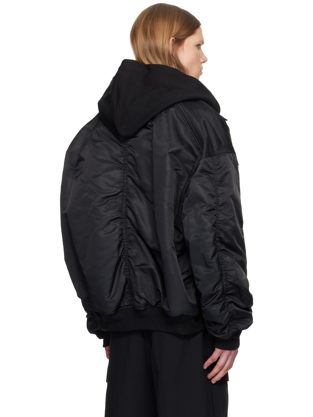 Juun. J Black MA-1 Work Bomber Jacket - 3