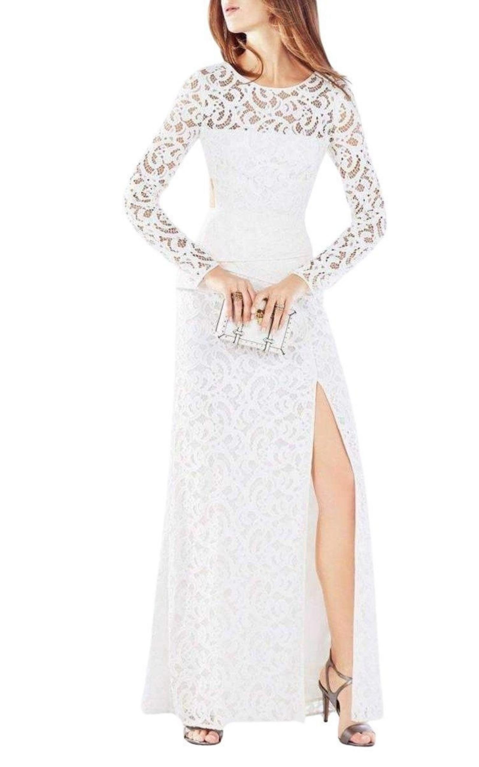 BCBGMAXAZRIA - Elizabella Cutout Lace Gown - 2