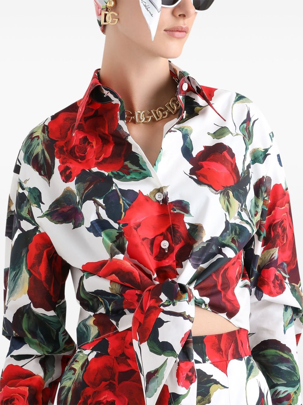 floral-print shirt - 4