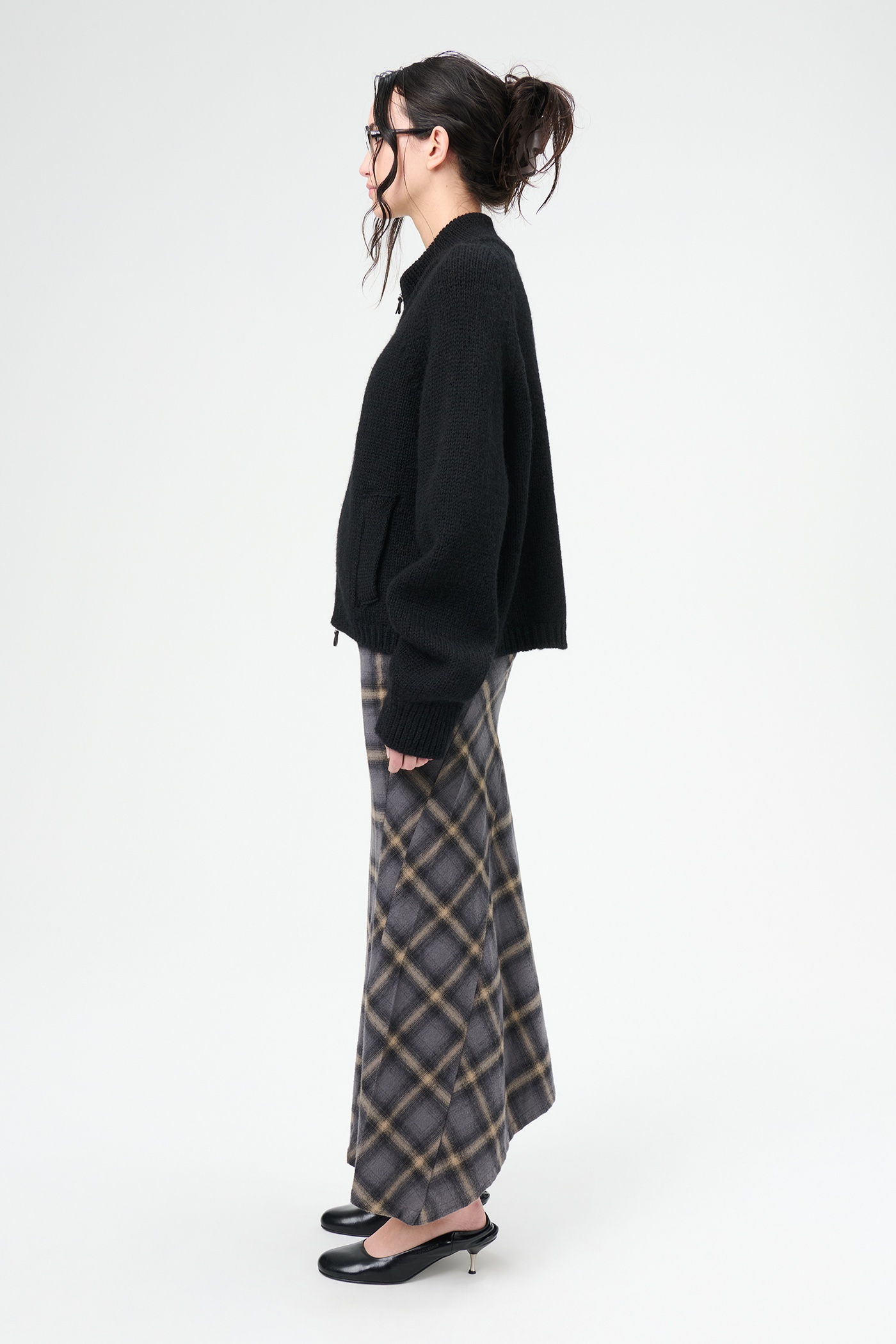 Our Legacy Ultra Zip Funnel Jet Black Isels Wool | REVERSIBLE