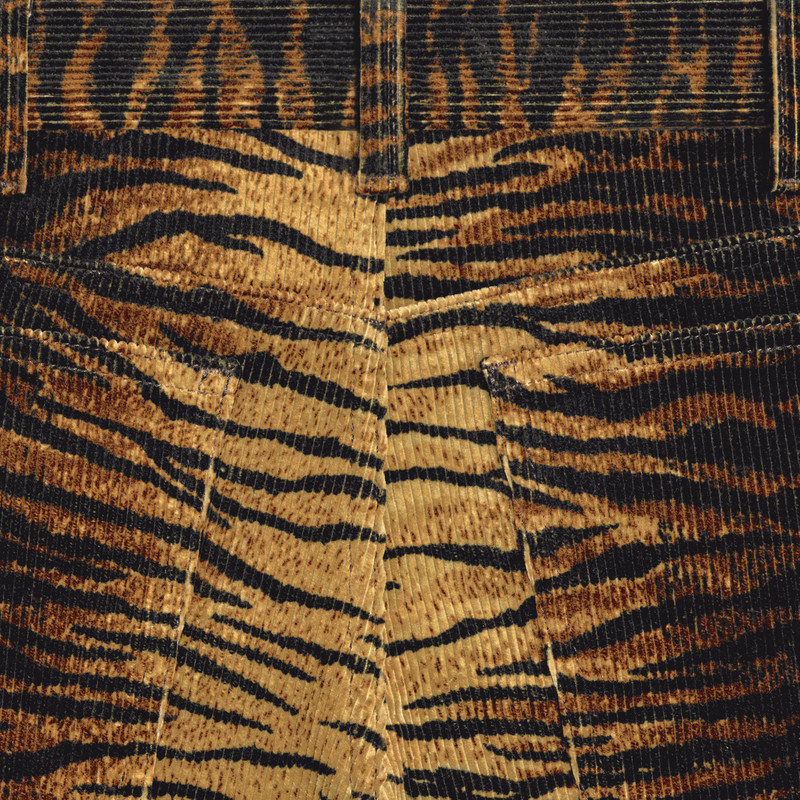 dylan flared jeans in tiger-print corduroy 3