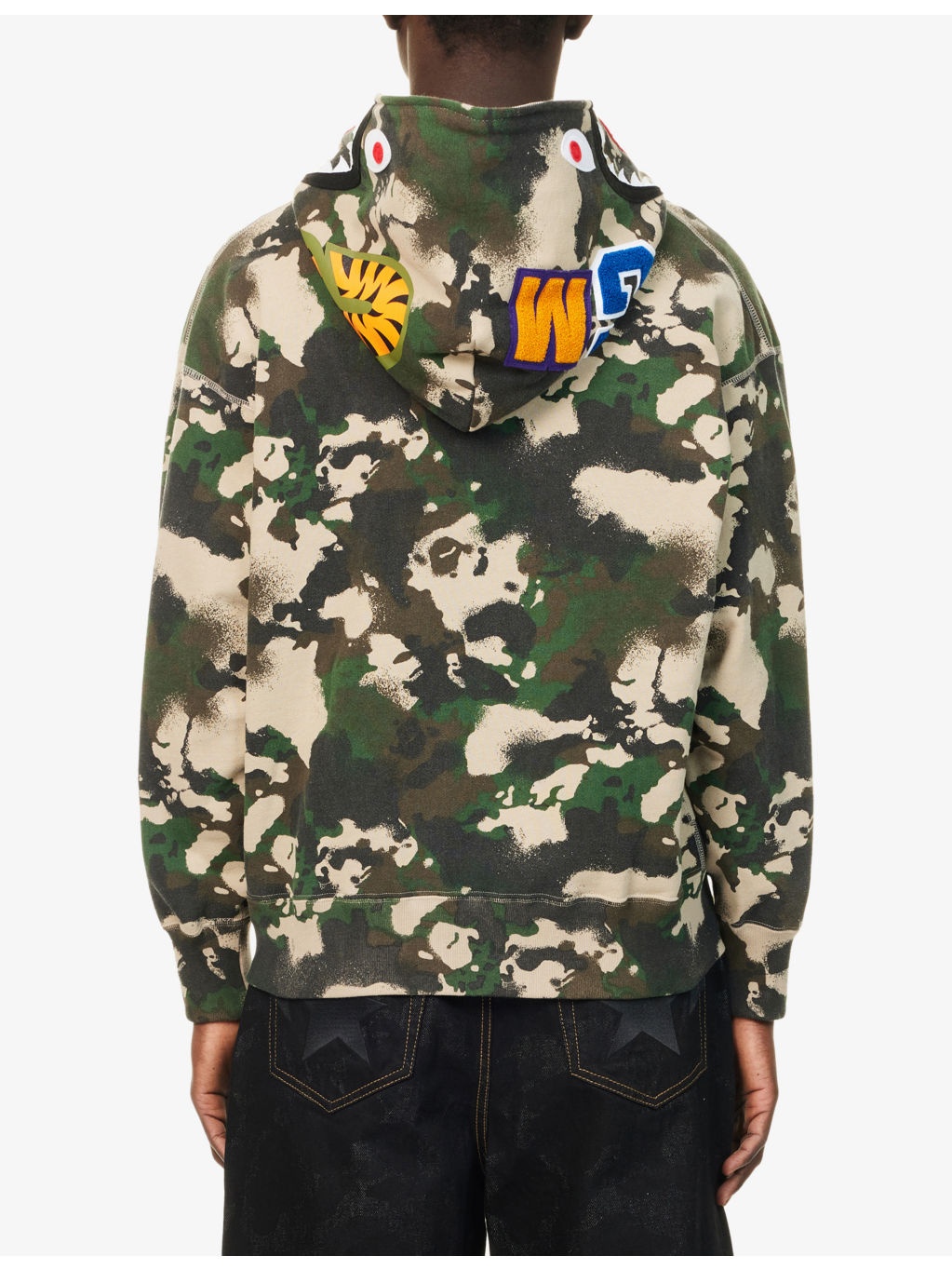 Camouflage Two-Slip-Pockets Relaxed-Fit Cotton-Jersey Hoody - 4